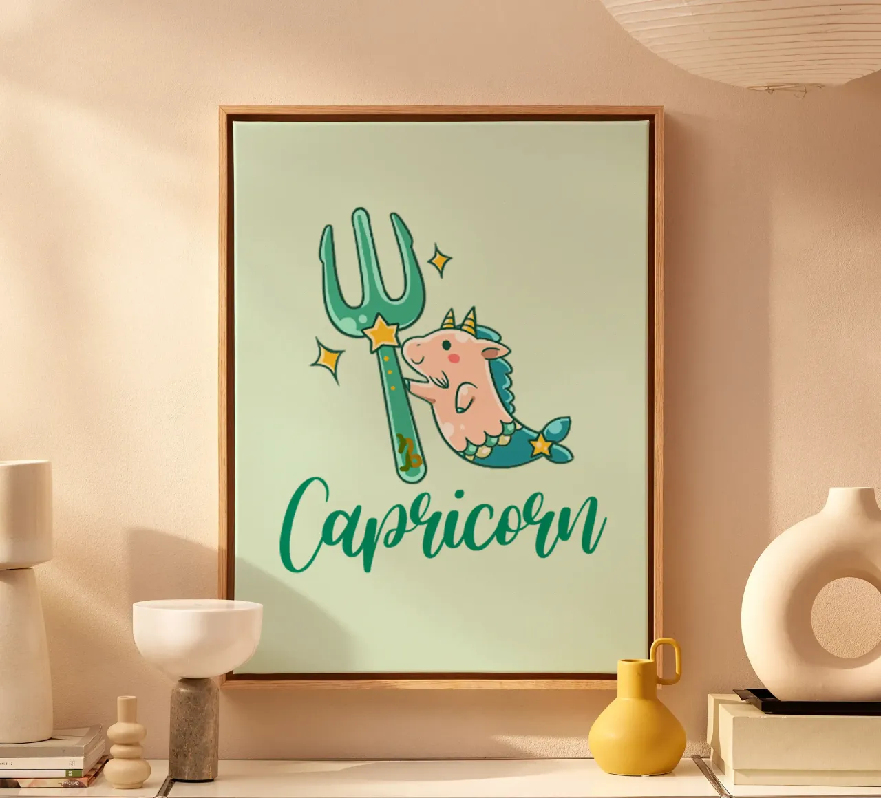 Capricorn tela con Cornice a cassetta da Kiroiharu