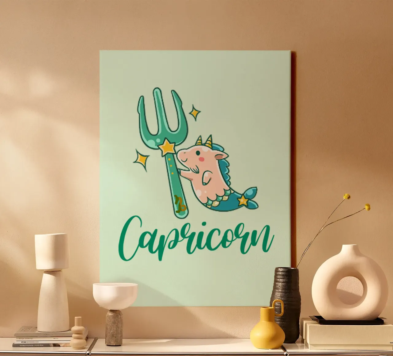 Capricorn tela con Cornice a cassetta da Kiroiharu