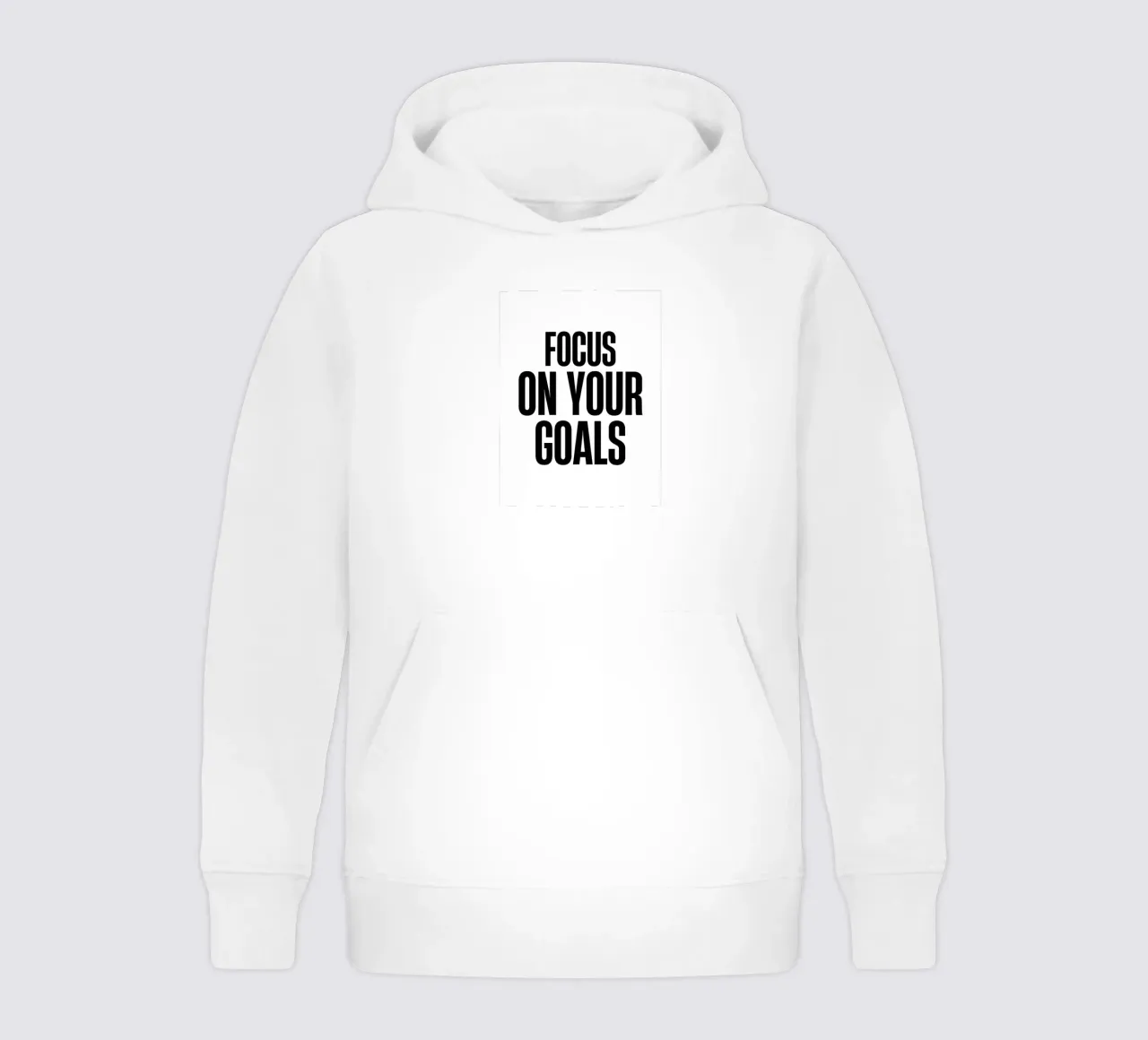 Focus on Your Goals - Motivational Typography Art kids hoodie by inspirational quote