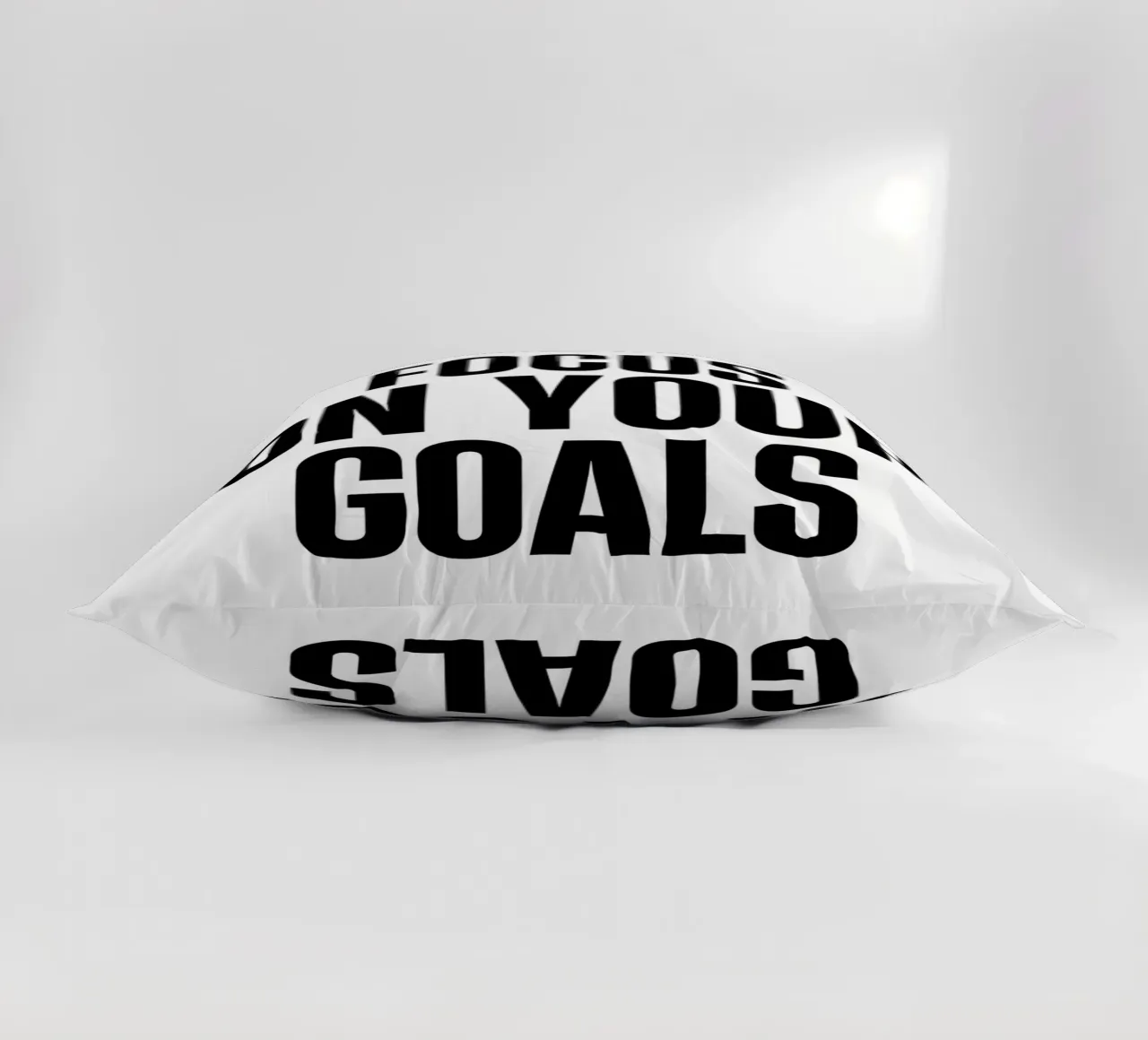 Focus on Your Goals - Motivational Typography Art decorative cushion by inspirational quote