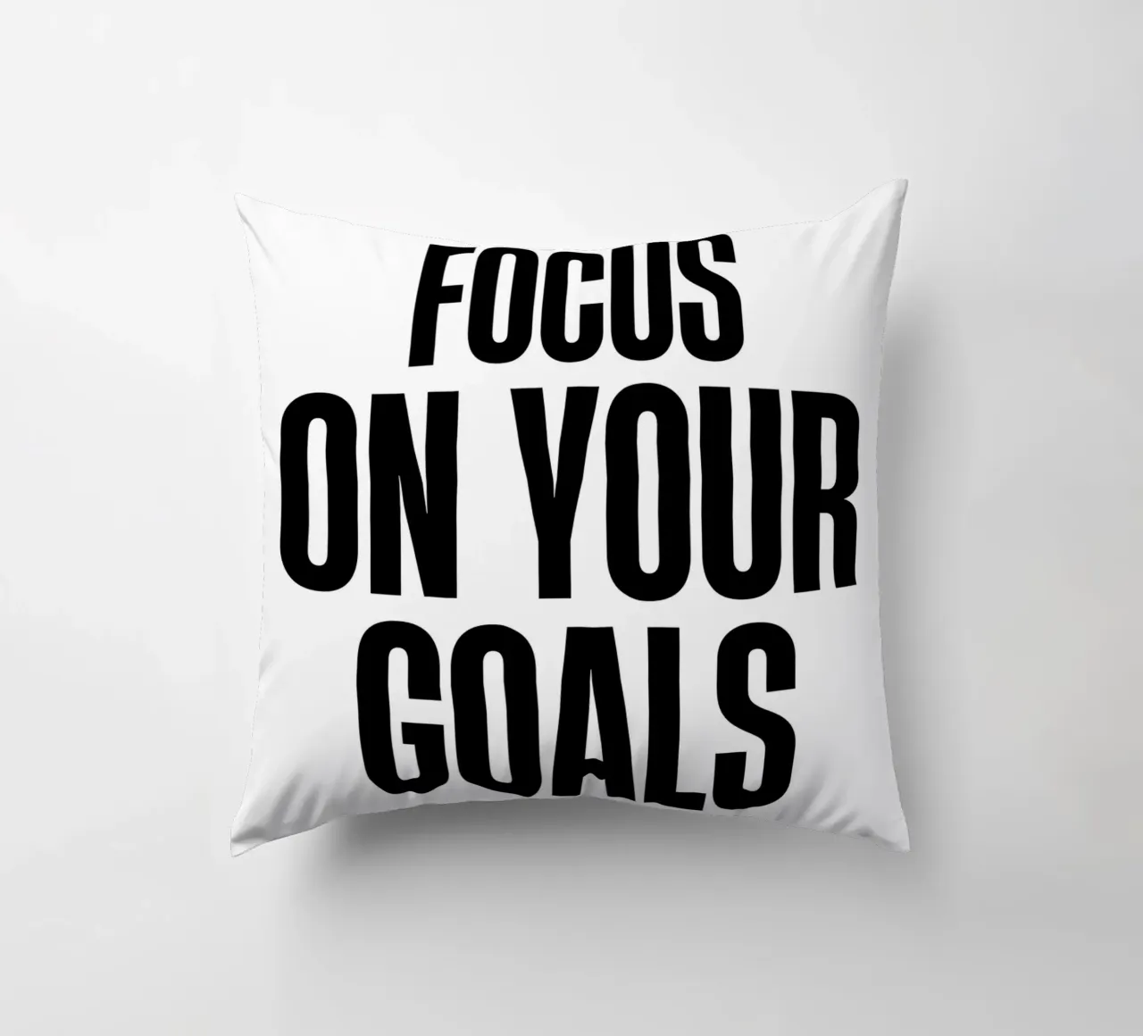 Focus on Your Goals - Motivational Typography Art decorative cushion by inspirational quote