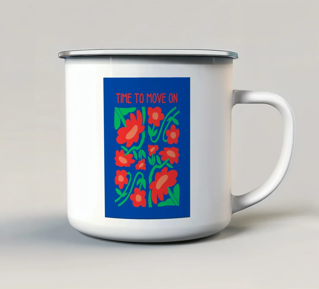 Tempo di fiorire tazza in smalto da inspirational quote