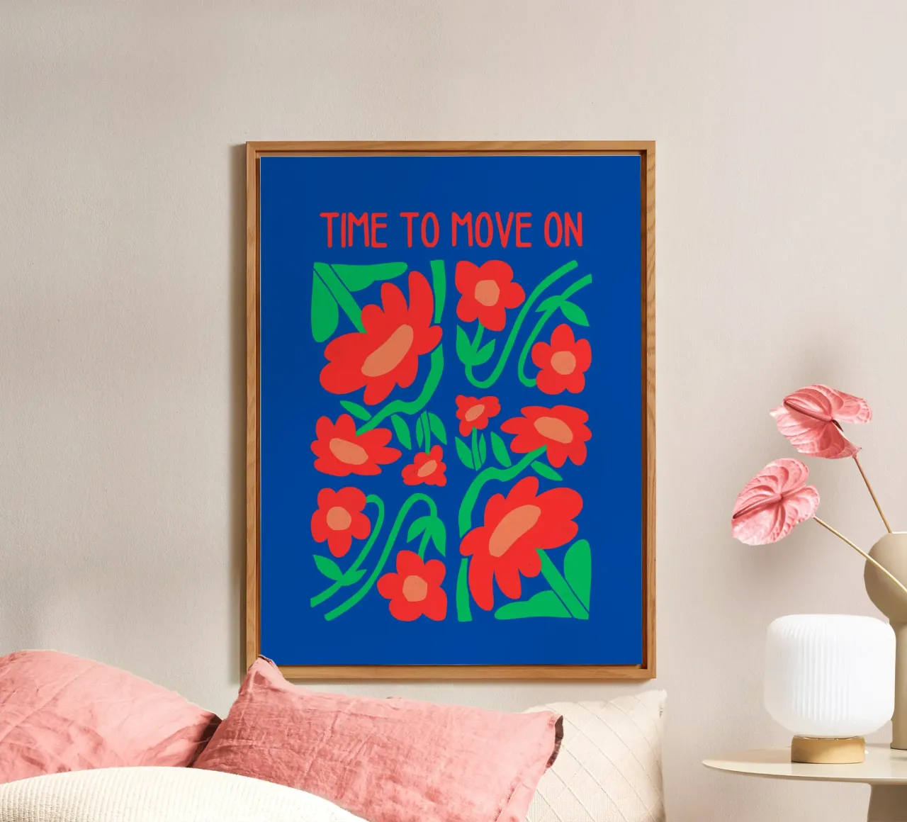 Time to Bloom alu-dibond by inspirational quote