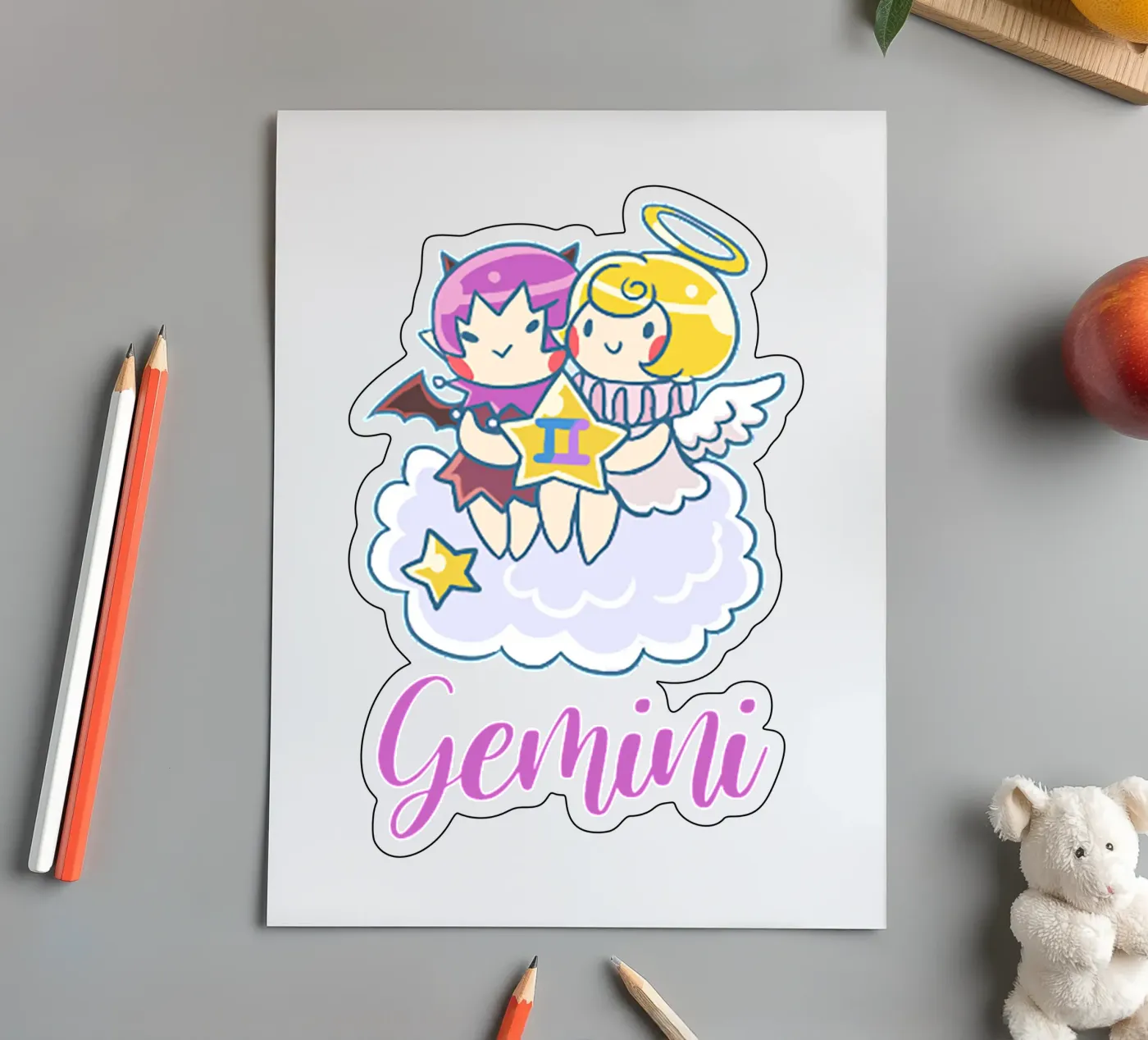 Gemini sticker sheet by Kiroiharu
