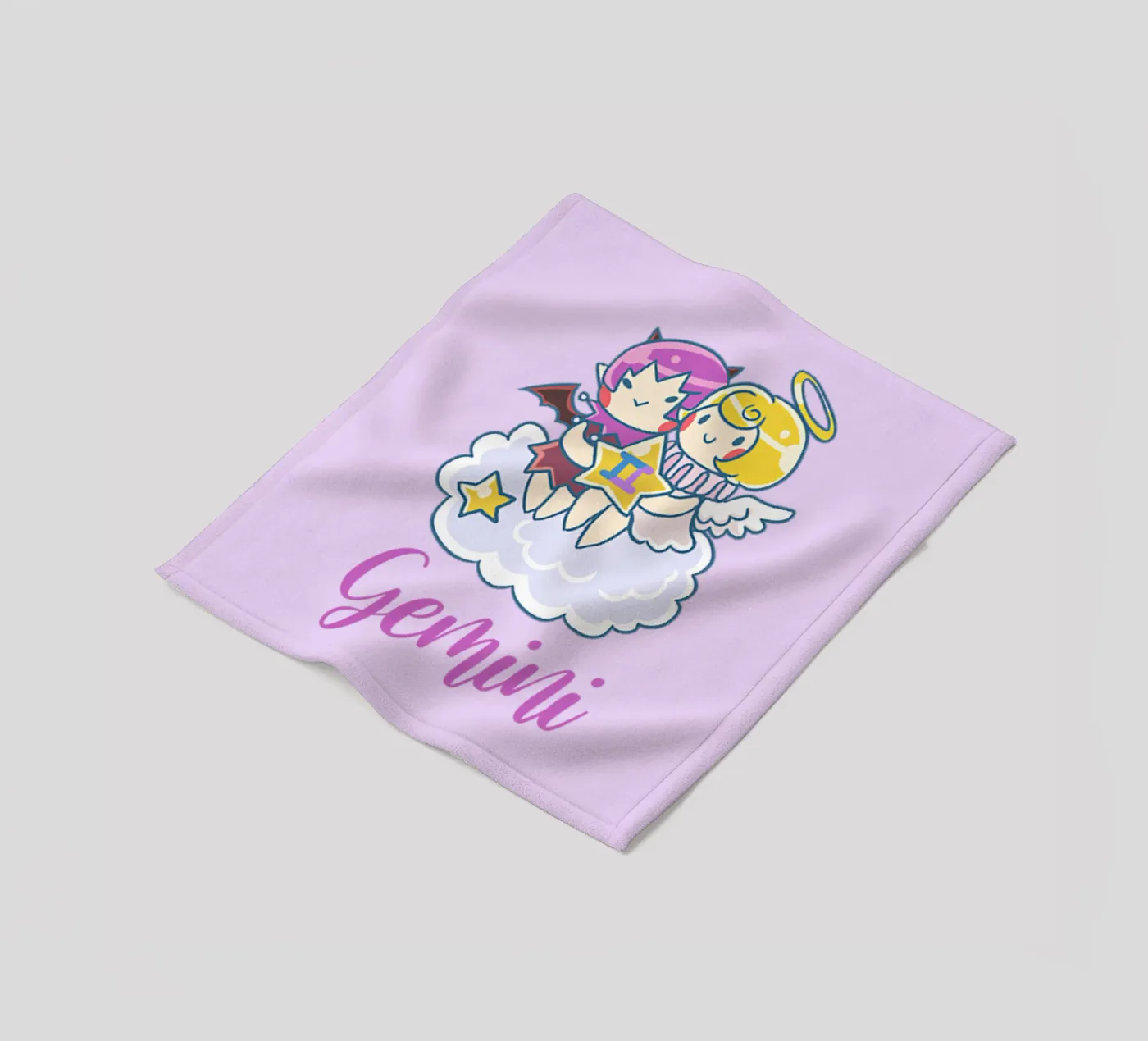 Gemini fleece blanket by Kiroiharu