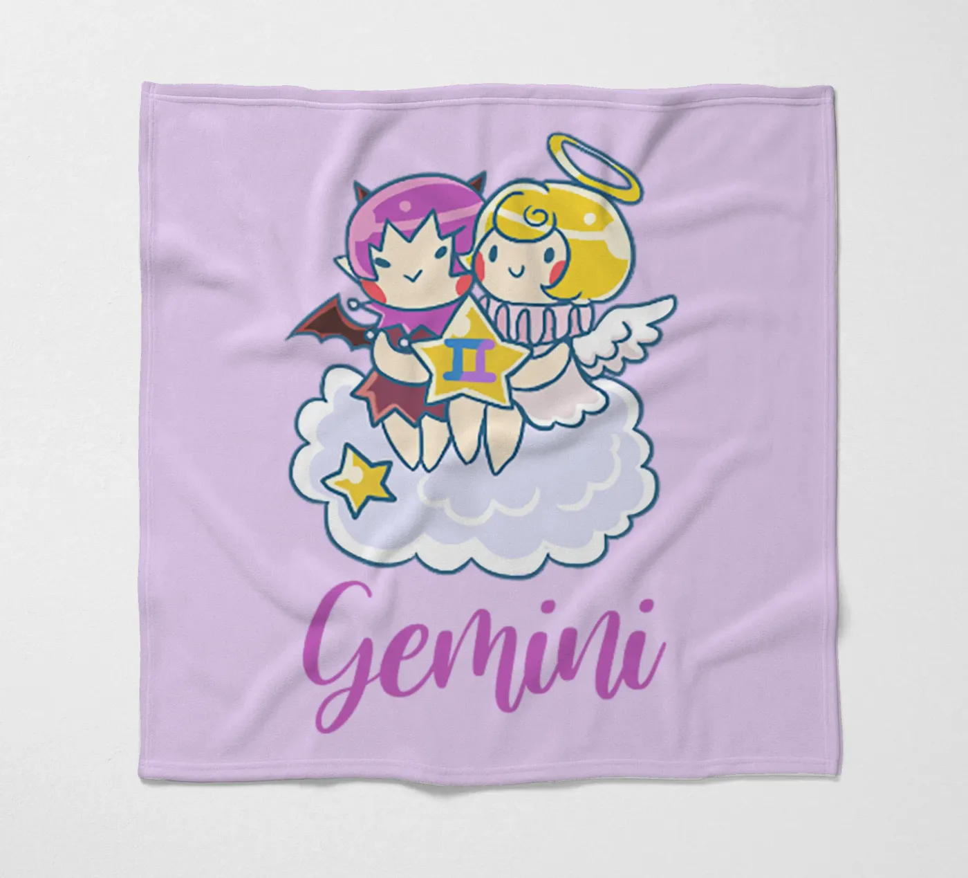 Gemini fleece blanket by Kiroiharu