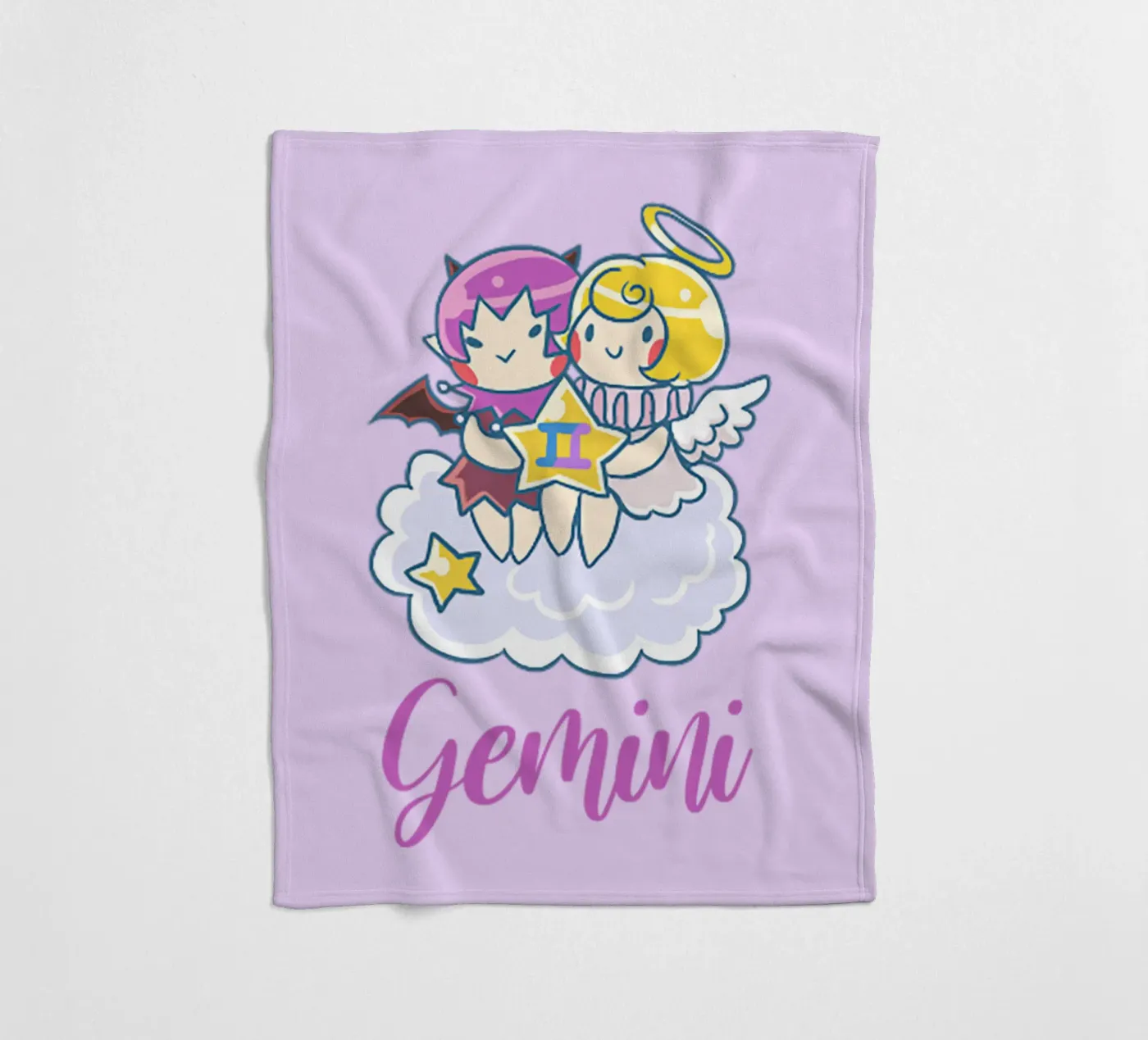 Gemini fleece blanket by Kiroiharu