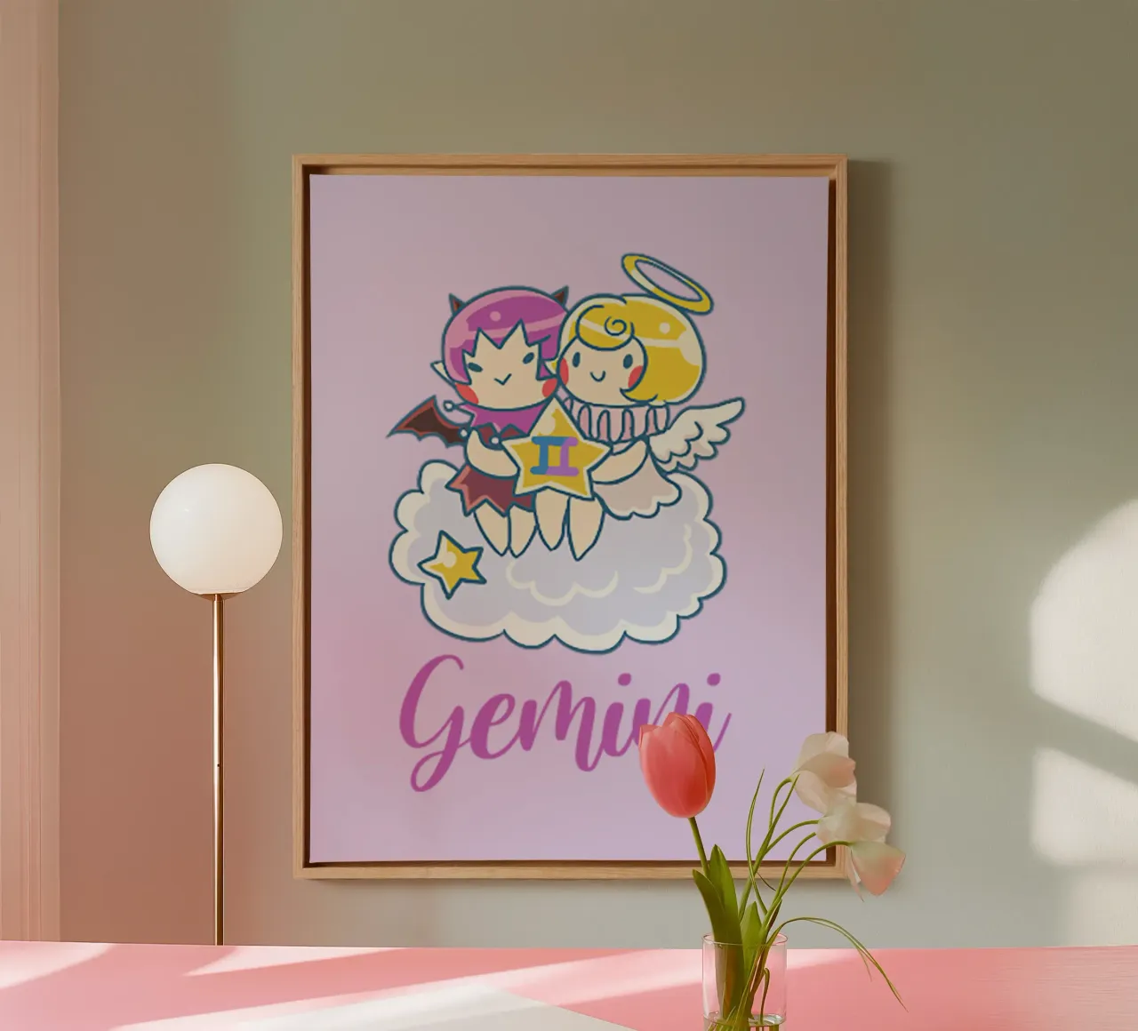Gemini canvas with Floater frame by Kiroiharu