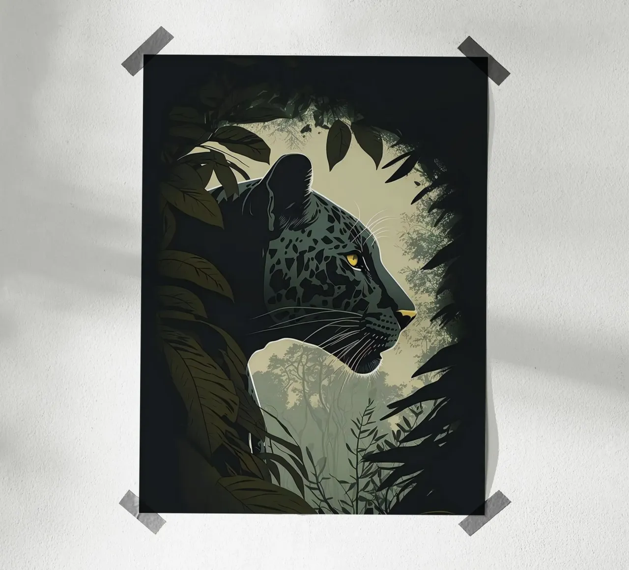 tiger in forest carta hahnemühle da saimo
