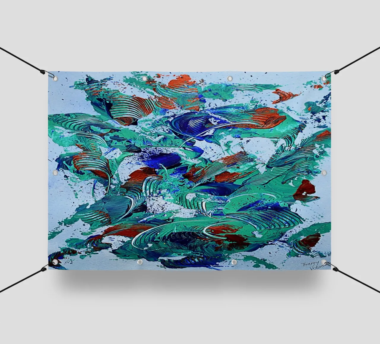 IDAL GIFT 53 telo in pvc da Thierry Vobmann Abstract painting