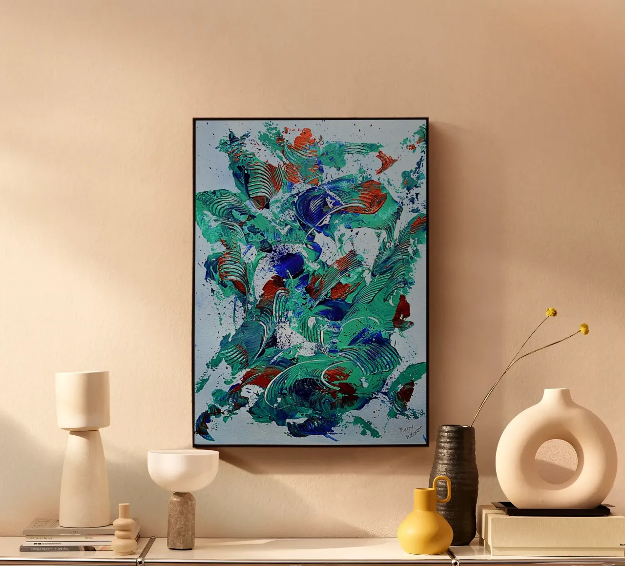 IDAL GIFT 53 alluminio dibond da Thierry Vobmann Abstract painting