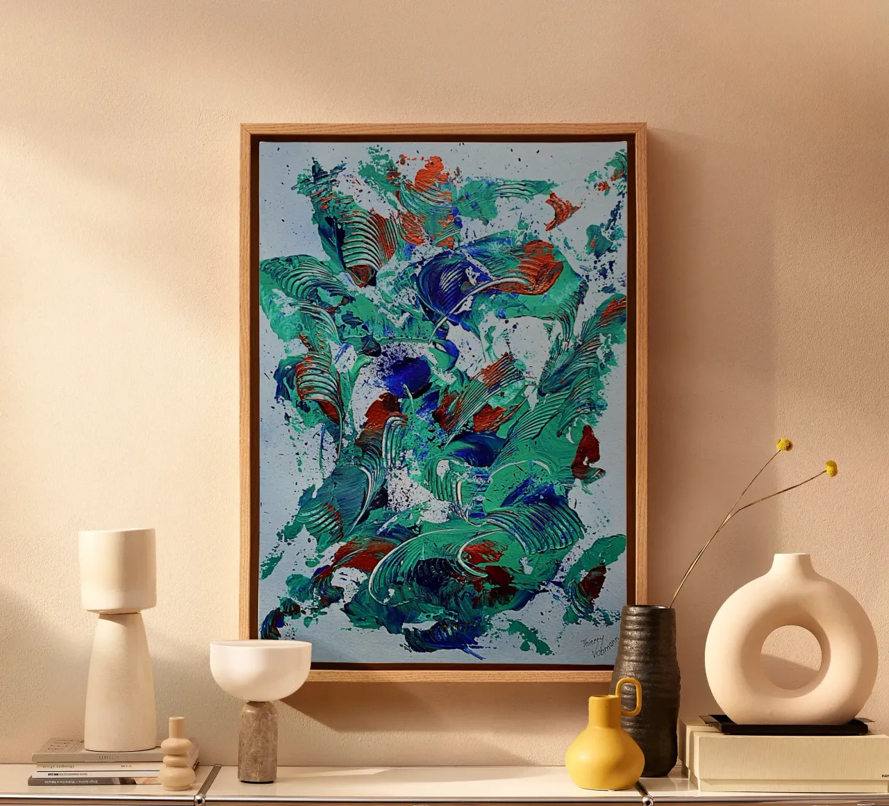 IDAL GIFT 53 tela con Cornice a cassetta da Thierry Vobmann Abstract painting