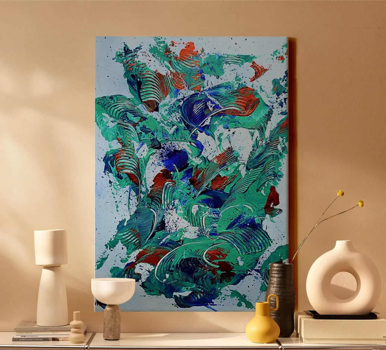 IDAL GIFT 53 tela con Cornice a cassetta da Thierry Vobmann Abstract painting