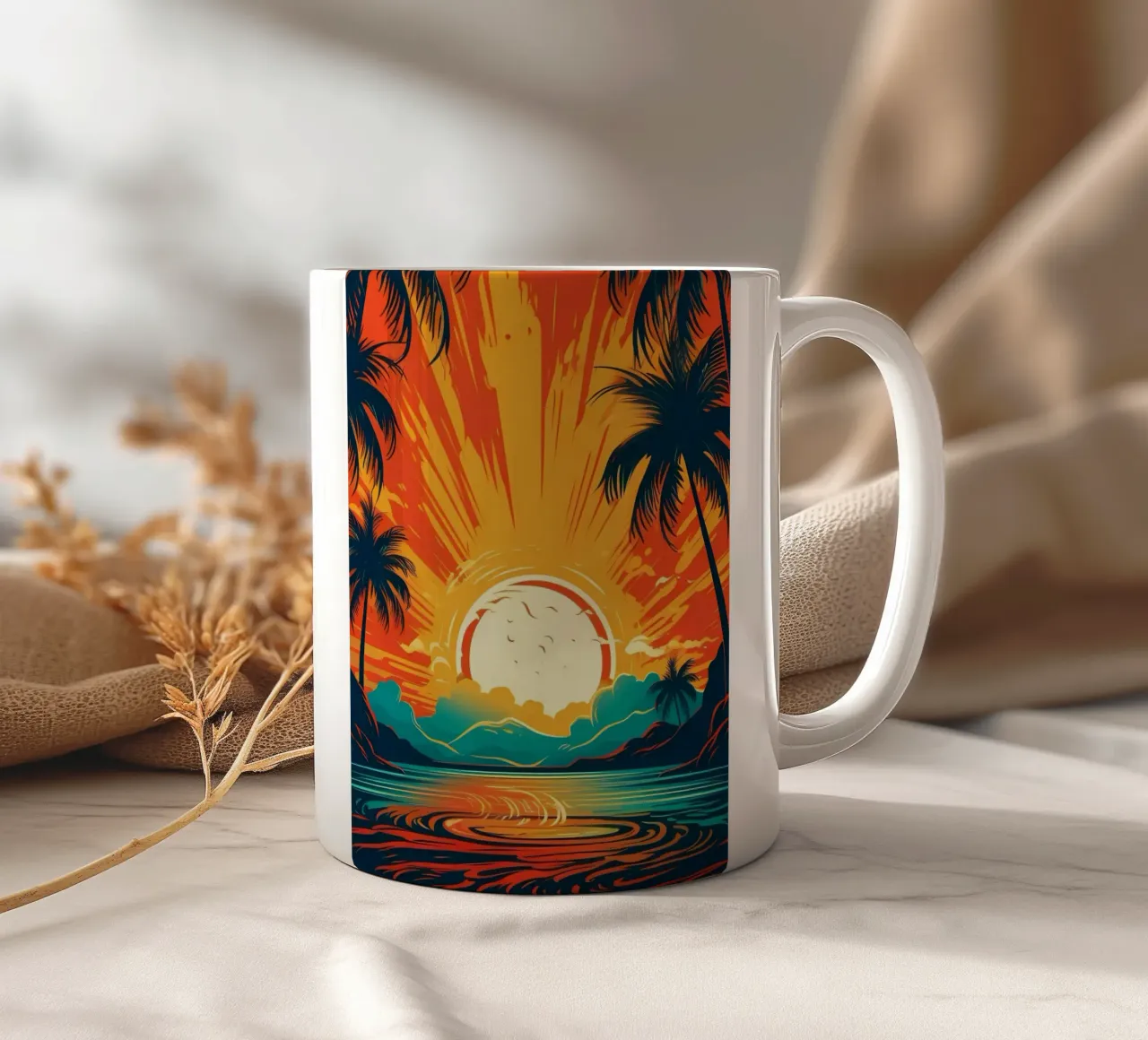 sunset tazza in ceramica da saimo