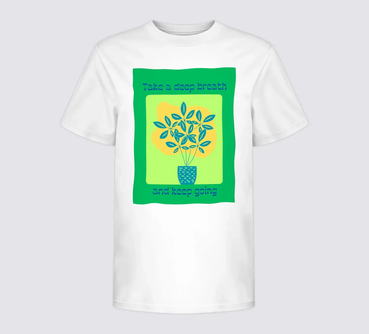 Take a Deep Breath and Keep Going kids t-shirt by inspirational quote