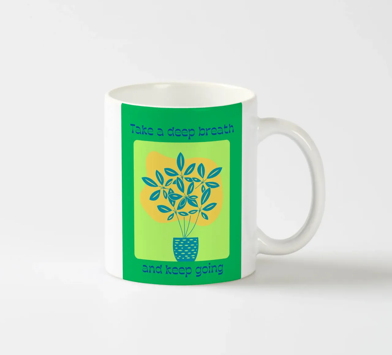 Respirate profondamente e continuate ad andare avanti tazza in ceramica da inspirational quote