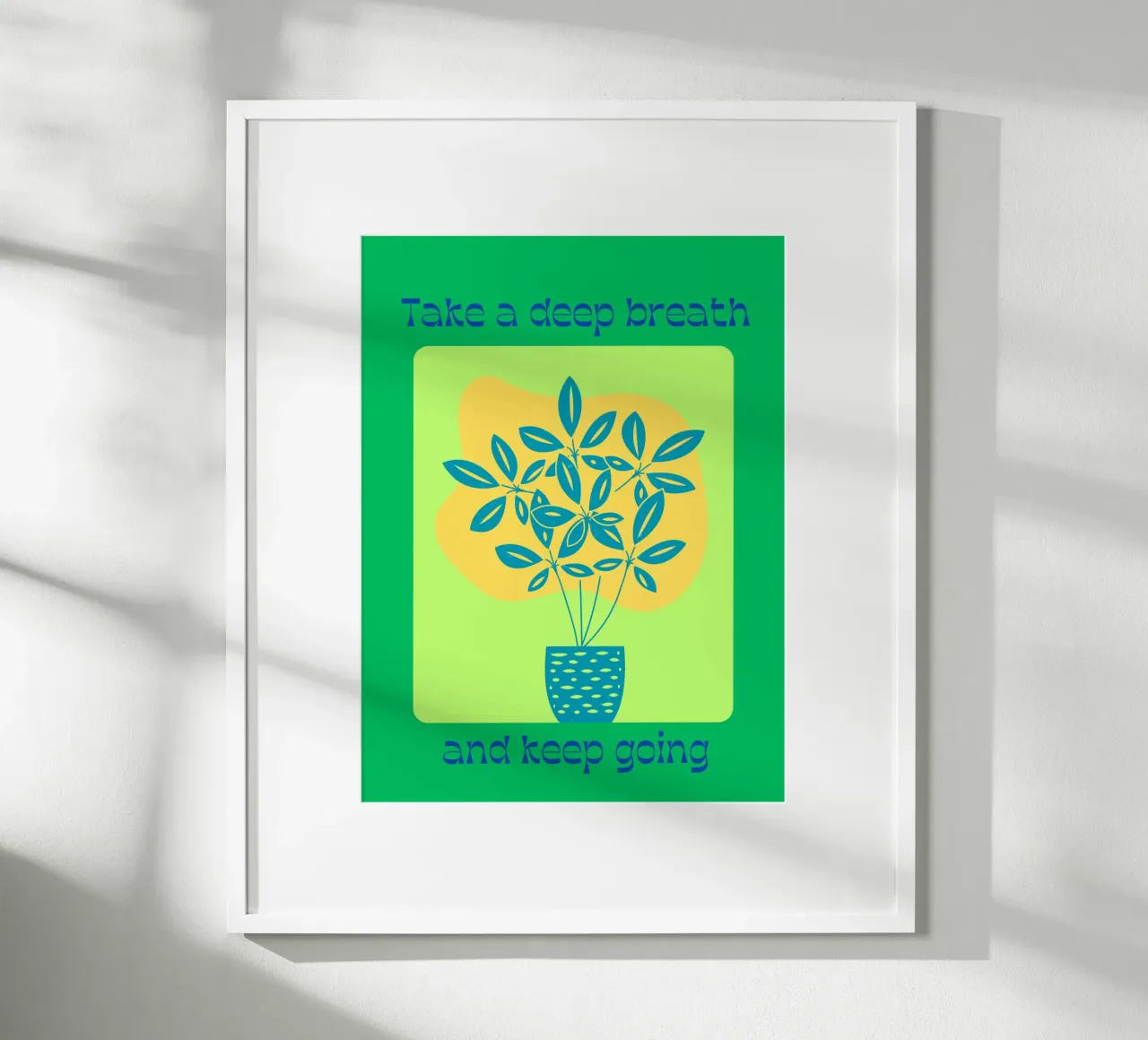 Respirez profondément et continuez à avancer poster de inspirational quote