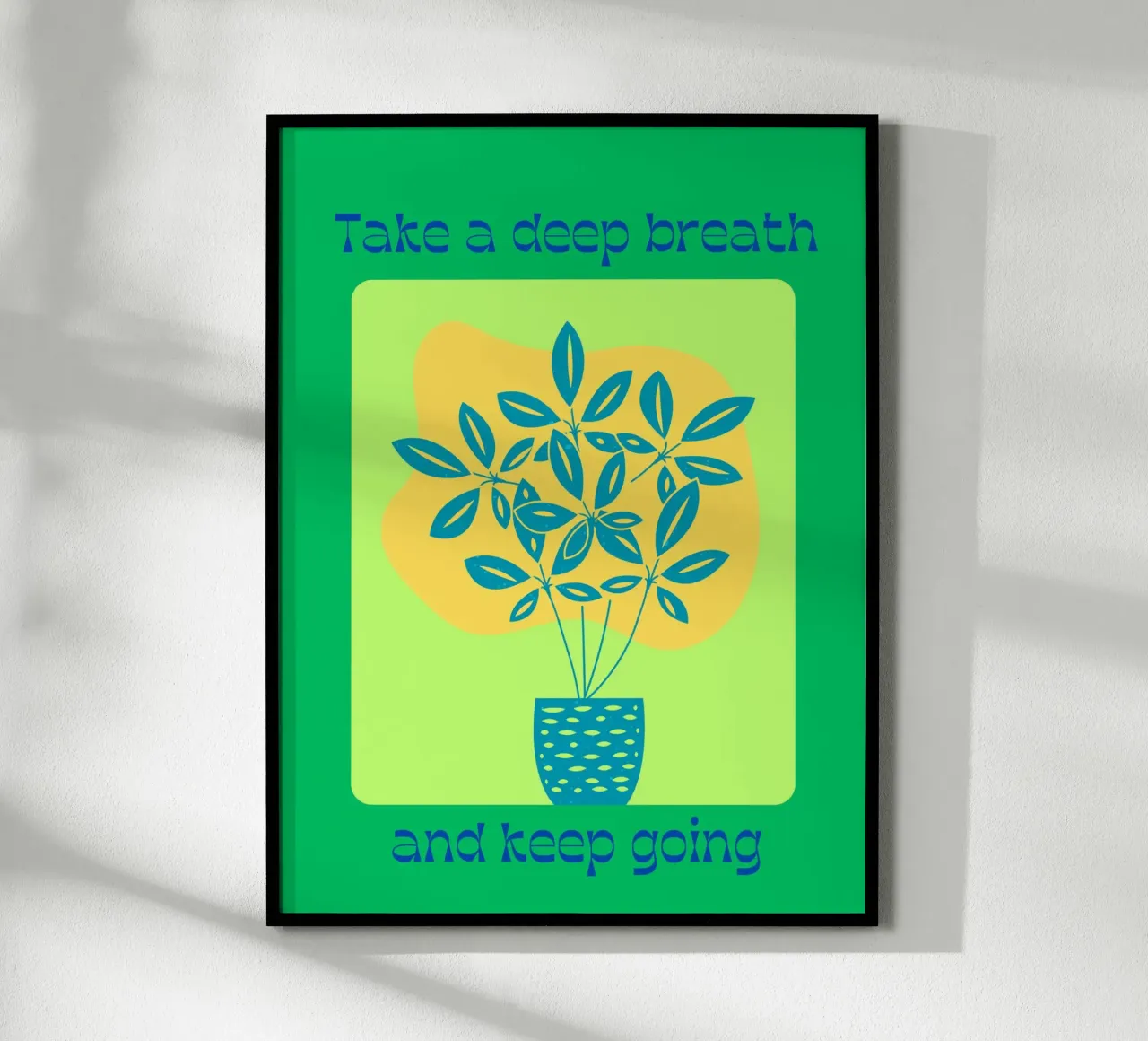 Respirez profondément et continuez à avancer poster de inspirational quote