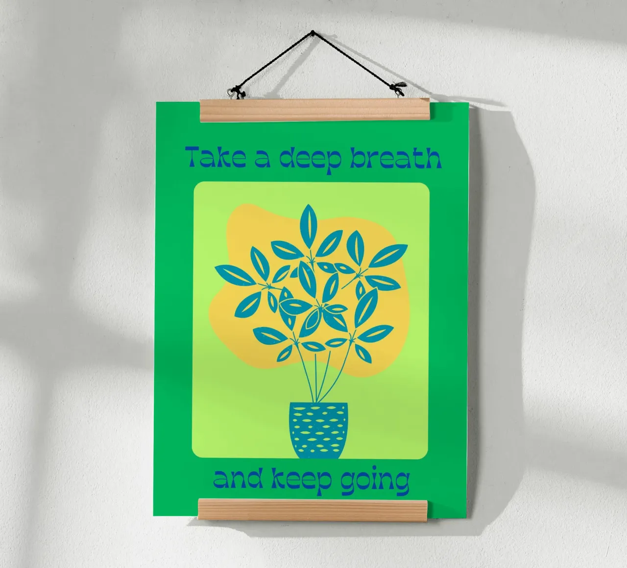 Respirez profondément et continuez à avancer poster de inspirational quote