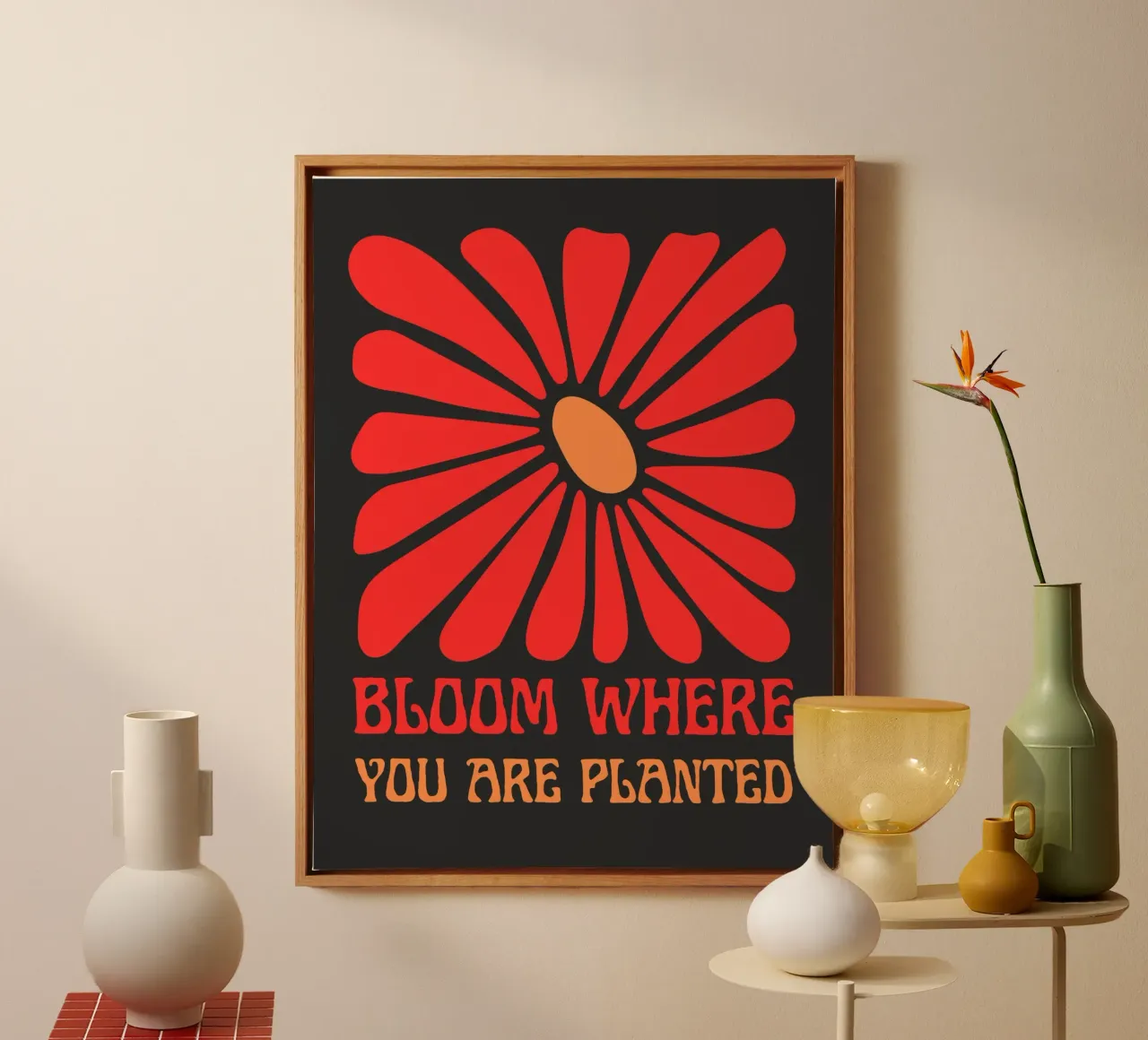 Bloom Where You're Planted canvas by inspirational quote
