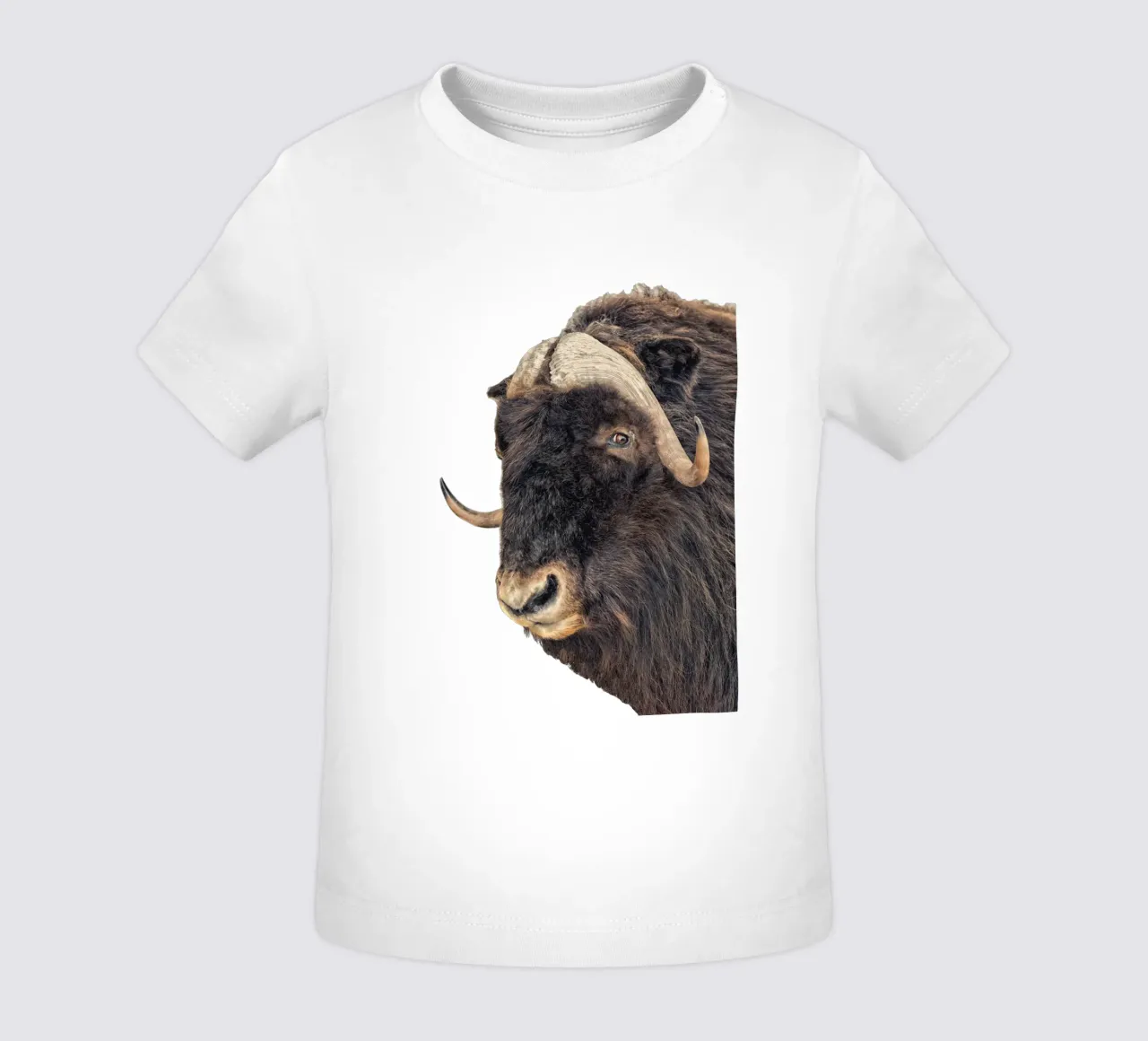 Majestic Power: Testa di Bisonte maglietta neonato da Curious Collections by Marielle Leenders