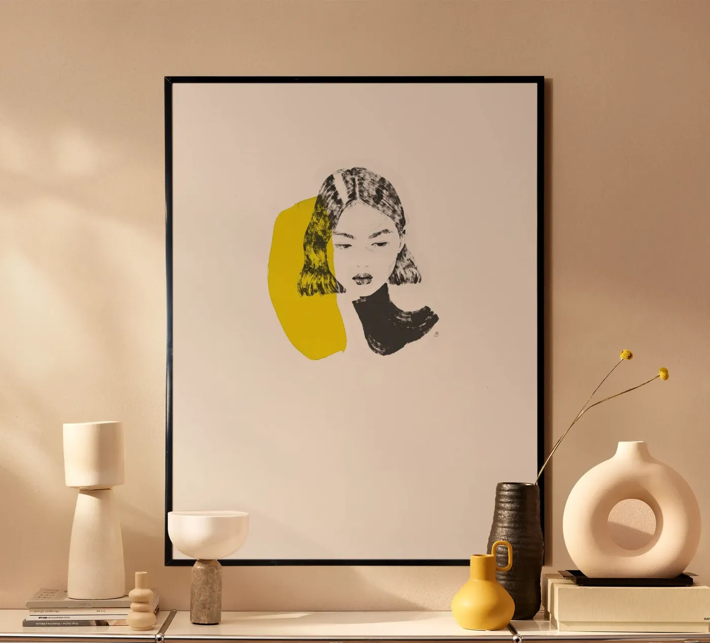 Untitled (Female Portrait) Poster von Manuel Rebollo