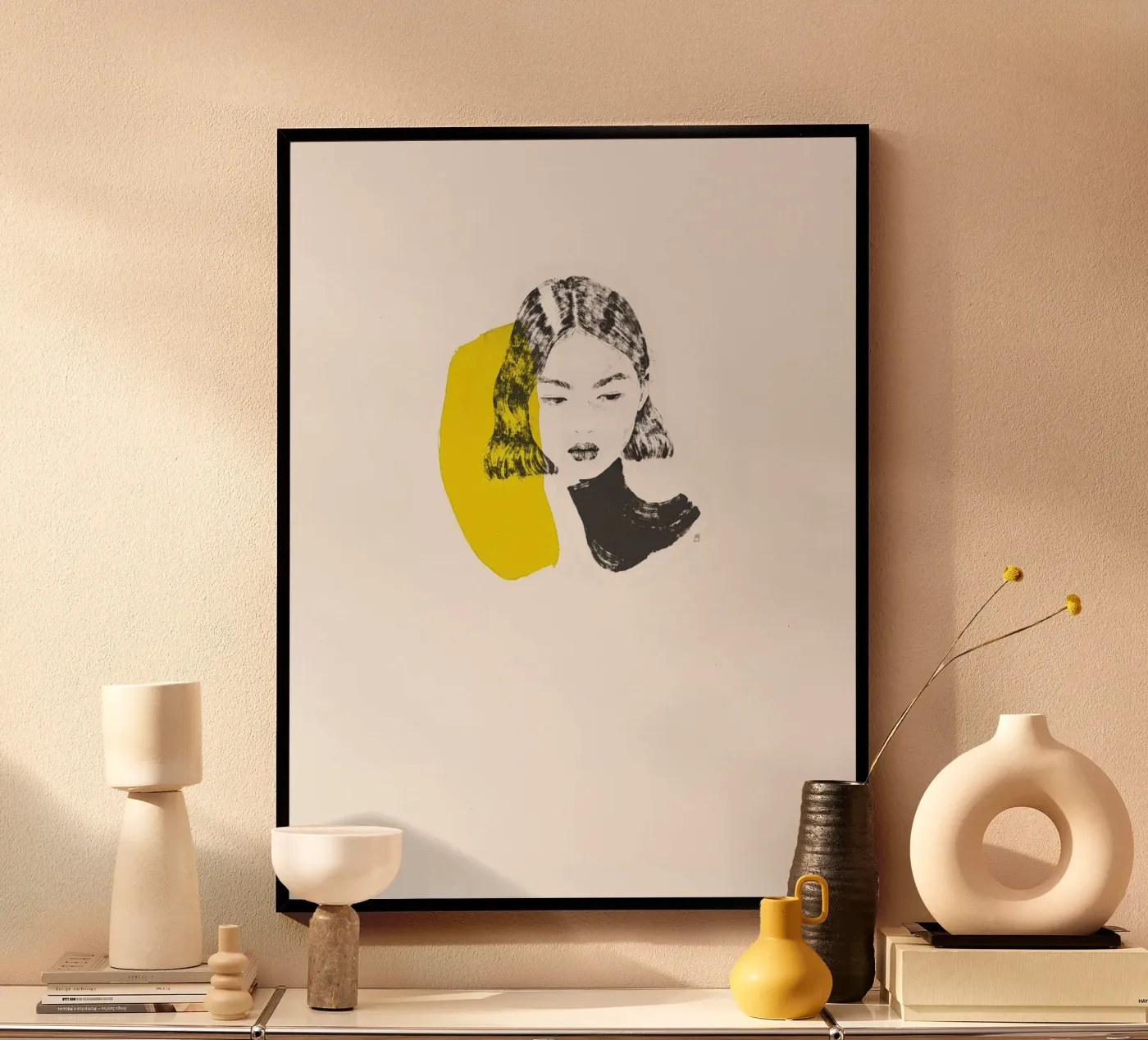 Untitled (Female Portrait) Poster von Manuel Rebollo