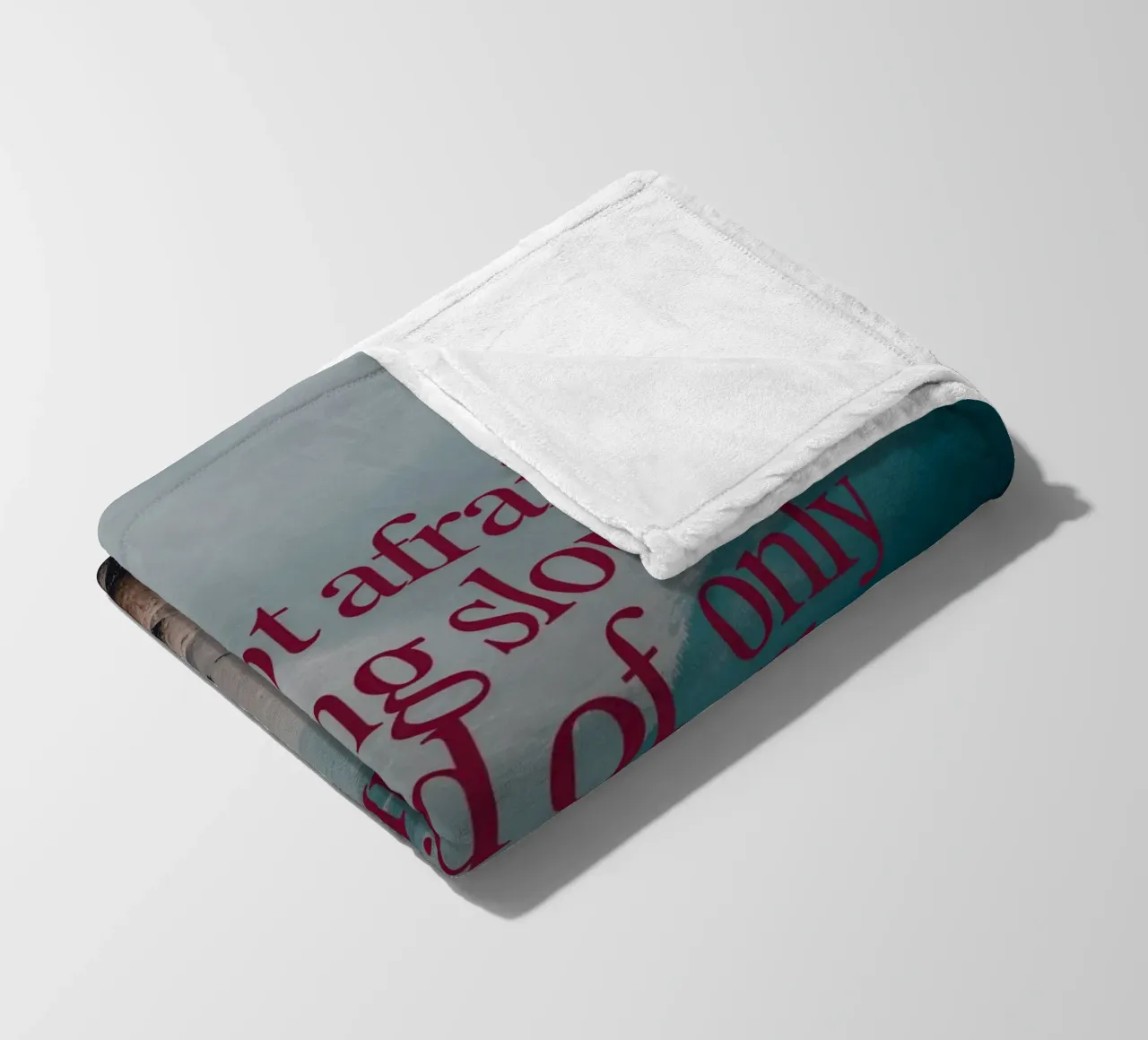 Slow and Steady Progress fleece blanket by inspirational quote