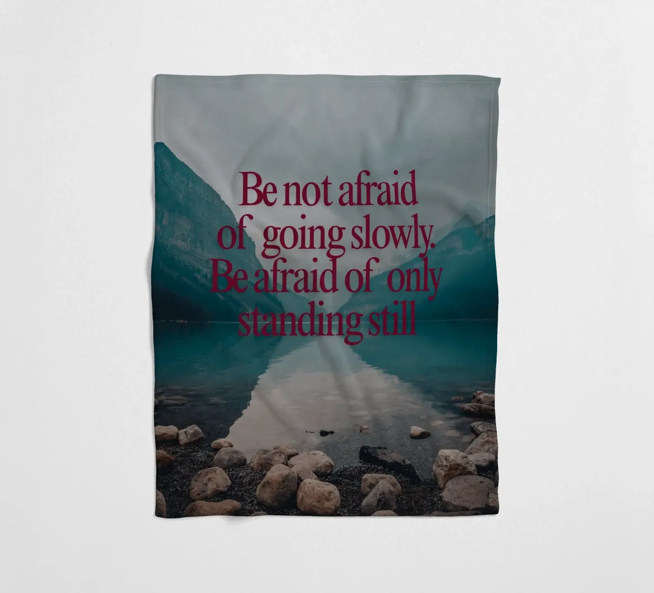 Slow and Steady Progress fleece blanket by inspirational quote