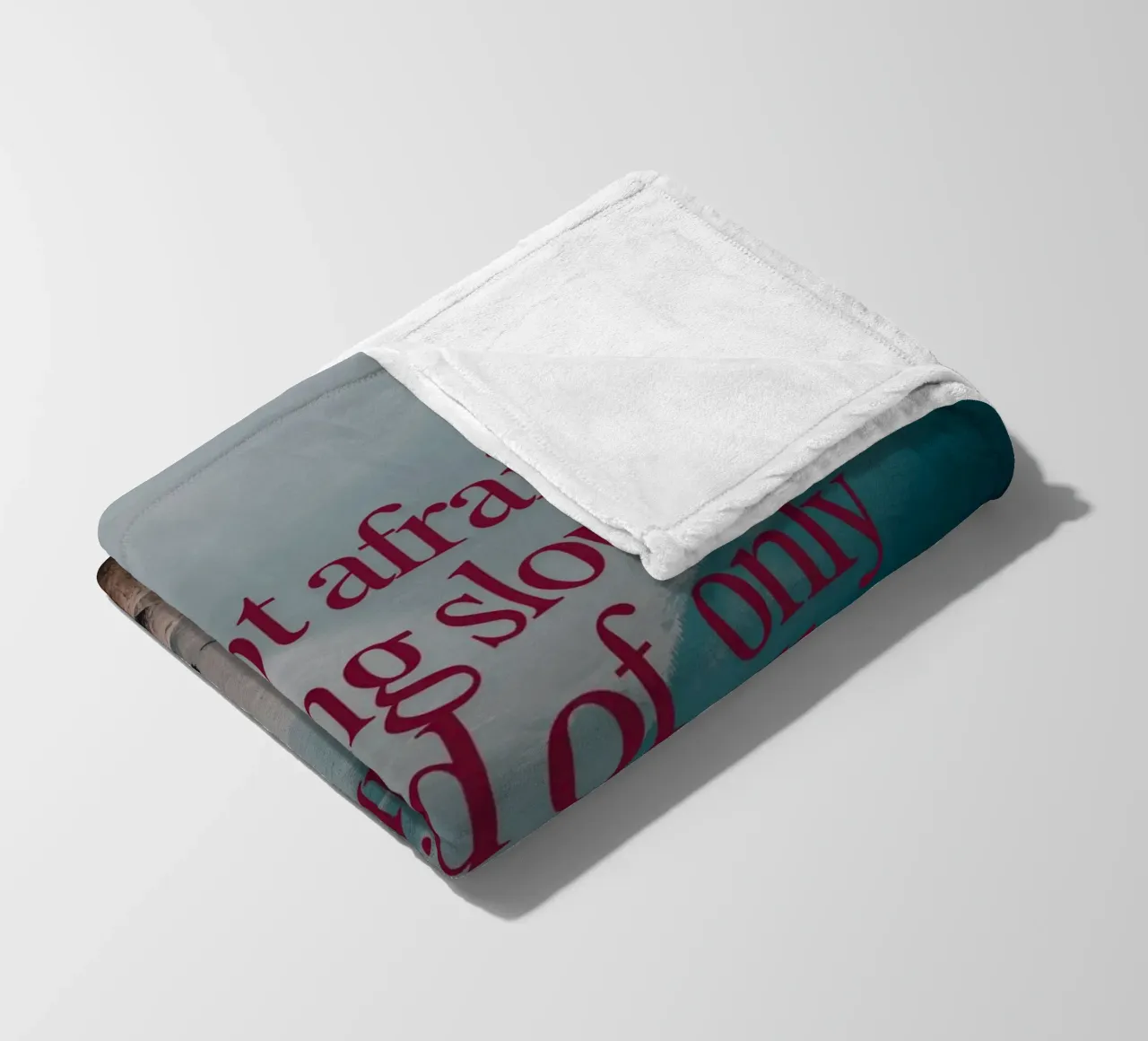 Slow and Steady Progress fleece blanket by inspirational quote