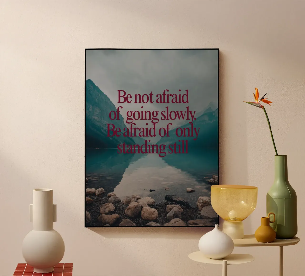 Progressi lenti e costanti plexiglass da inspirational quote