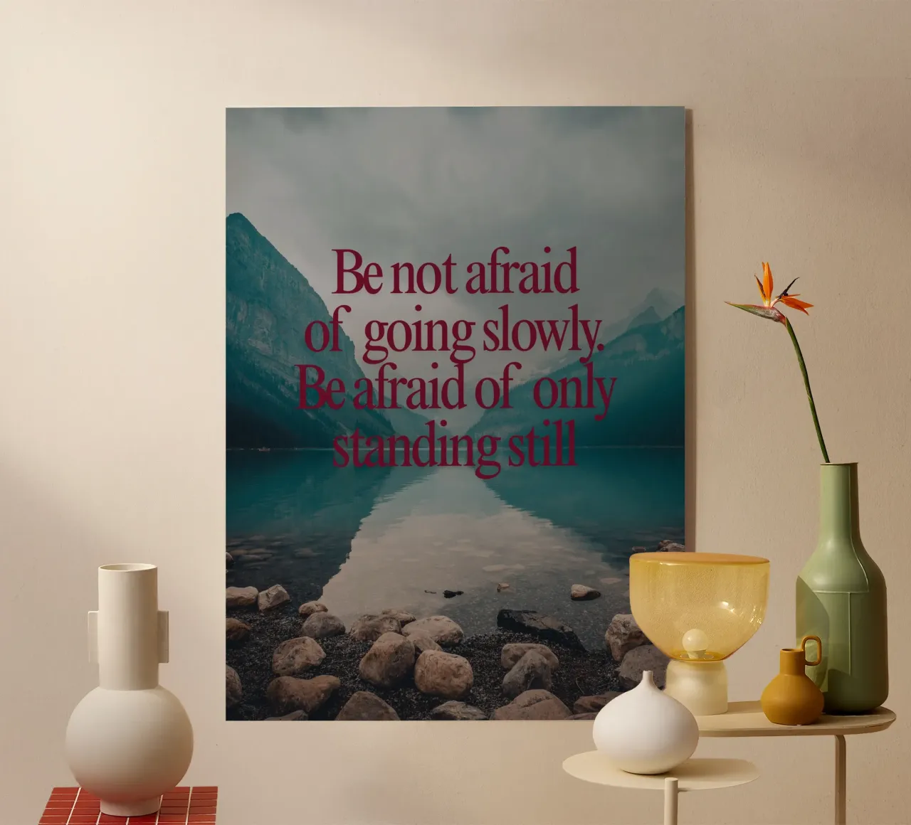 Progreso lento y constante metacrilato de inspirational quote