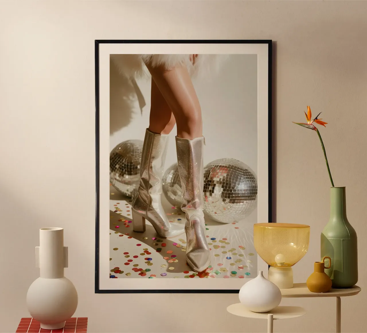 Dopo la festa poster con telaio in legno da Malou-Studio