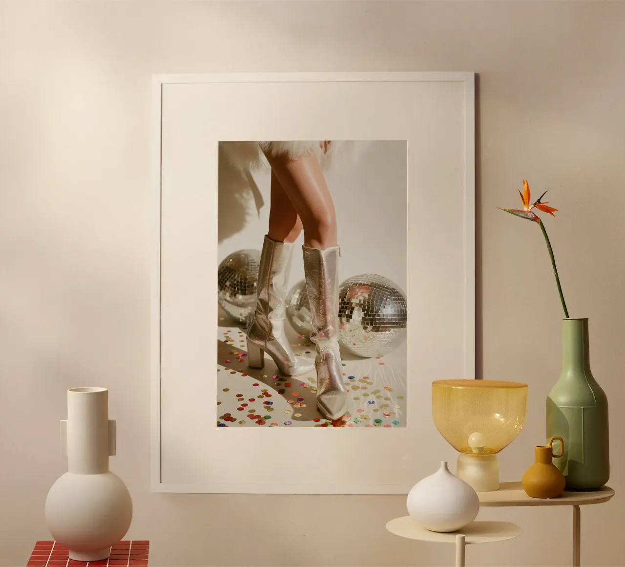 Dopo la festa poster con telaio in legno da Malou-Studio