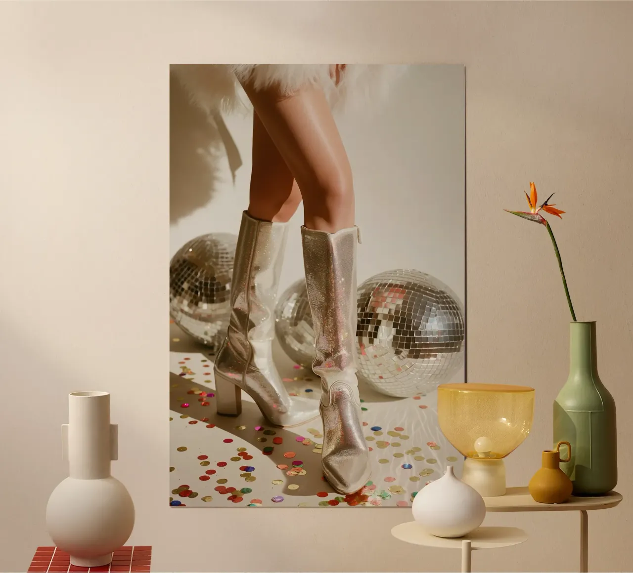 Dopo la festa poster con telaio in legno da Malou-Studio