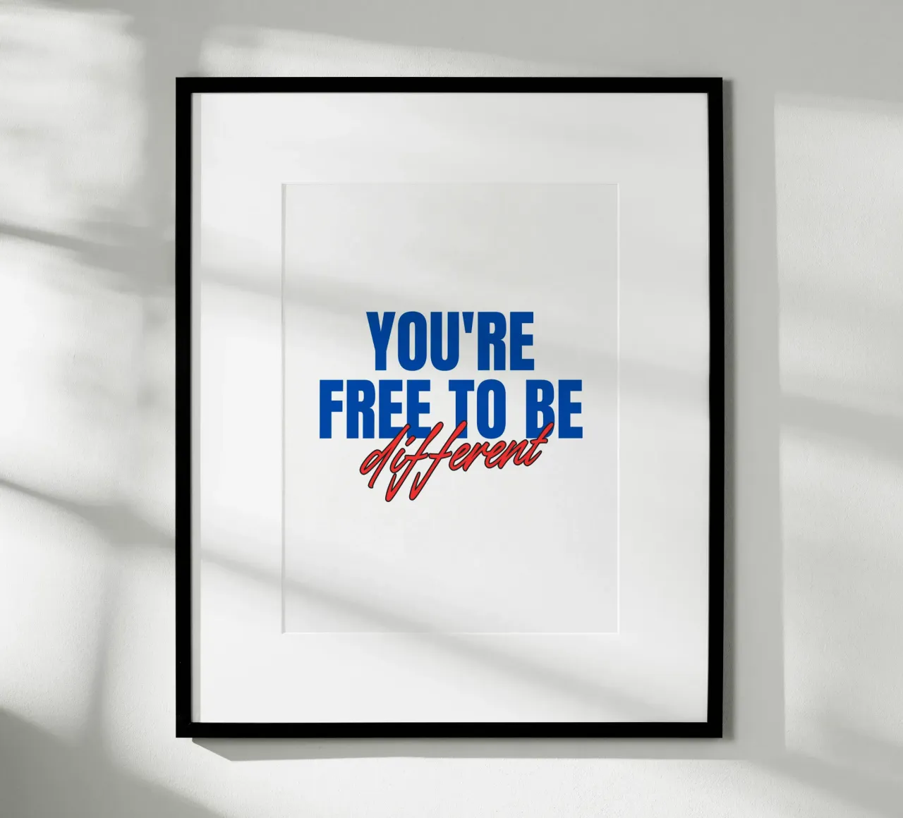 You're Free to Be Different hahnemühle by inspirational quote