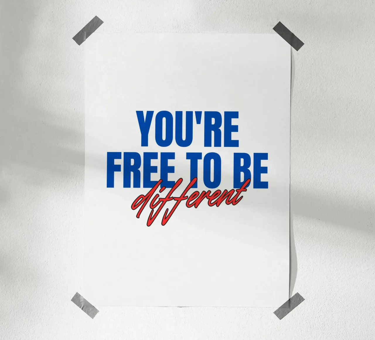 You're Free to Be Different hahnemühle by inspirational quote