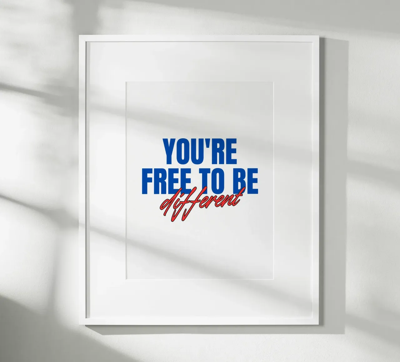 You're Free to Be Different hahnemühle by inspirational quote
