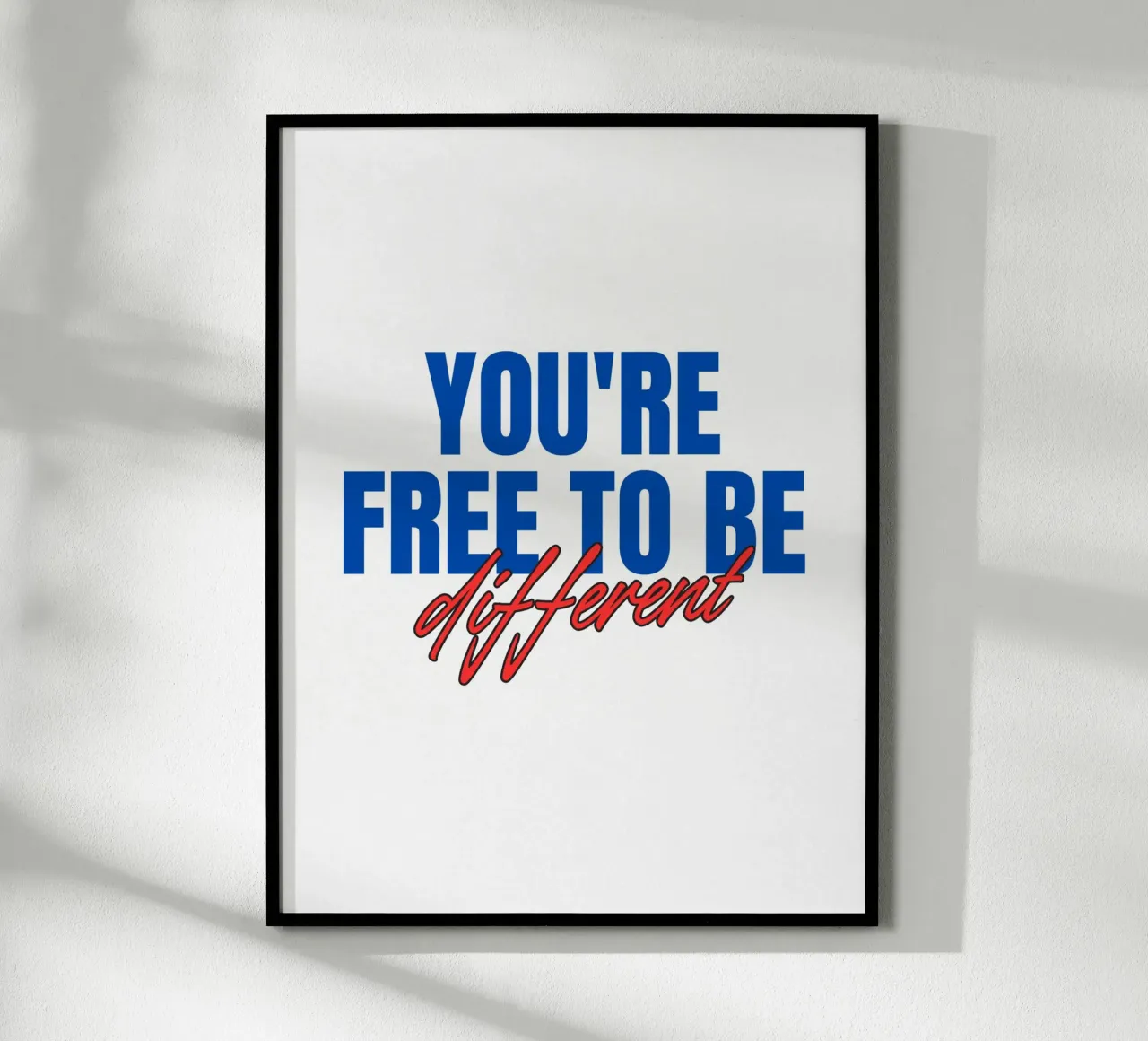 You're Free to Be Different hahnemühle by inspirational quote