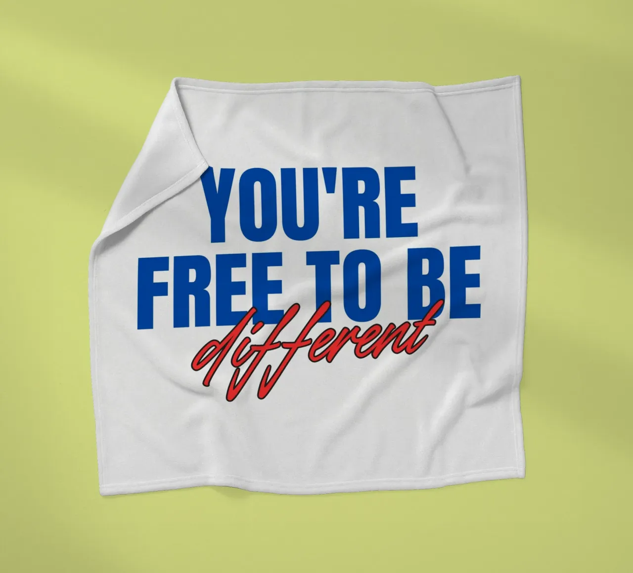 You're Free to Be Different fleece blanket by inspirational quote