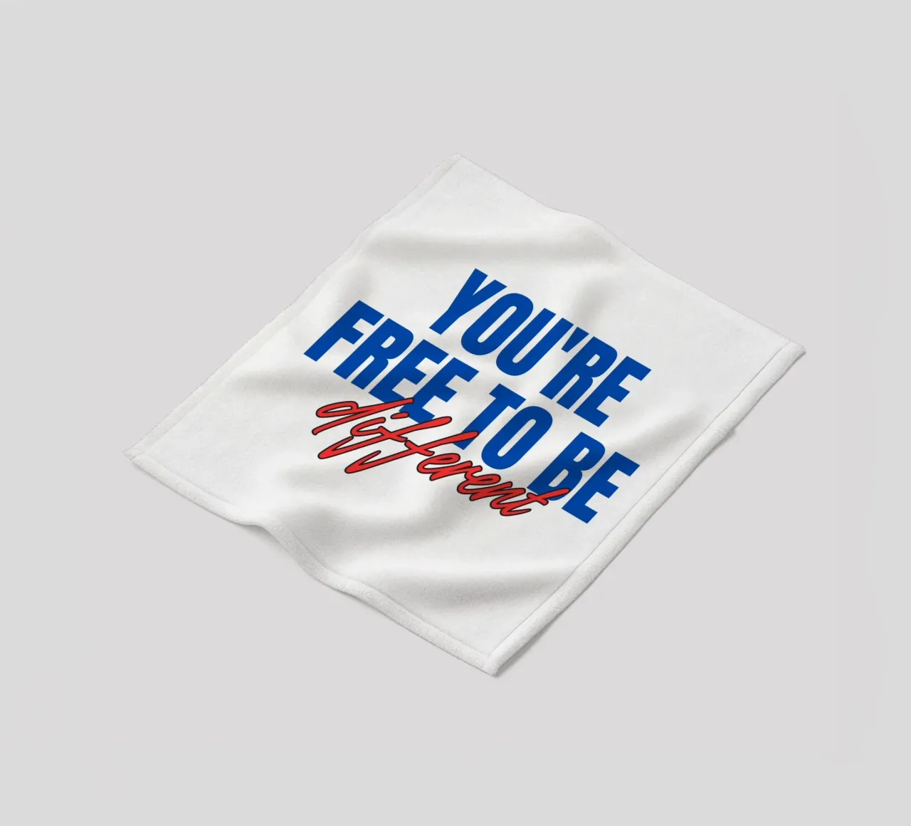 You're Free to Be Different fleece blanket by inspirational quote