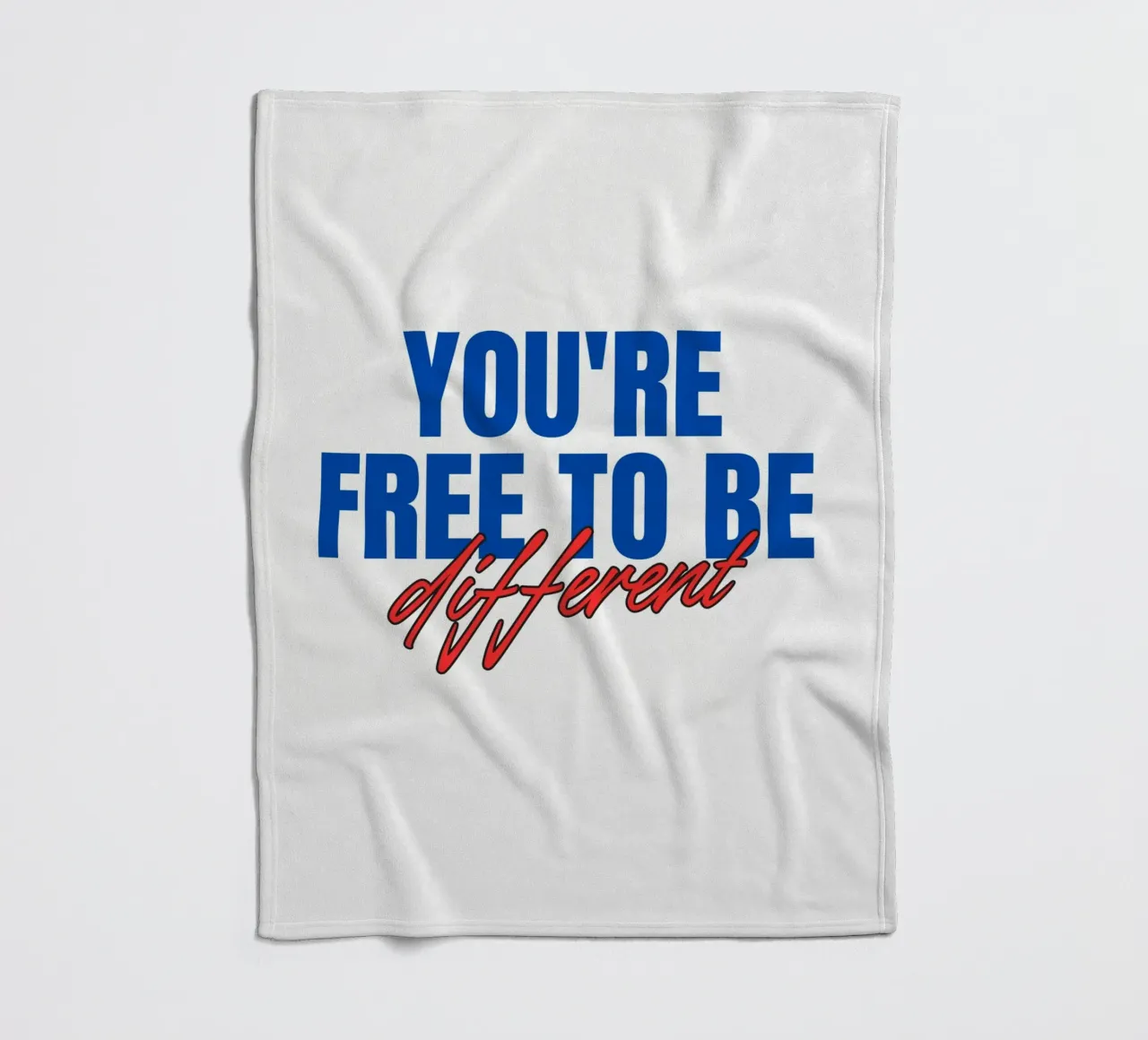 You're Free to Be Different fleece blanket by inspirational quote