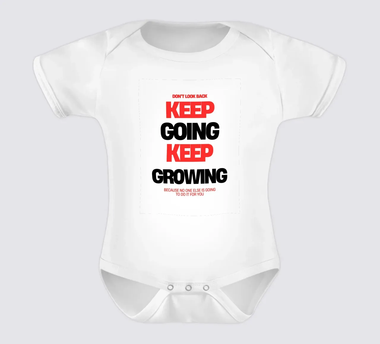 Continuare ad andare avanti, continuare a crescere body neonato maniche corte da inspirational quote