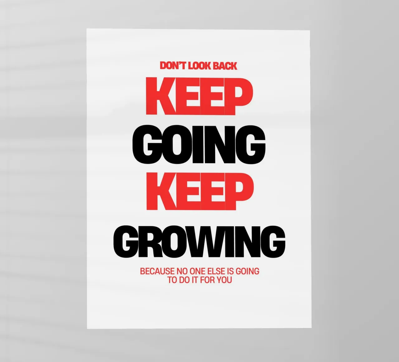 Continuare ad andare avanti, continuare a crescere pellicola backlit da inspirational quote