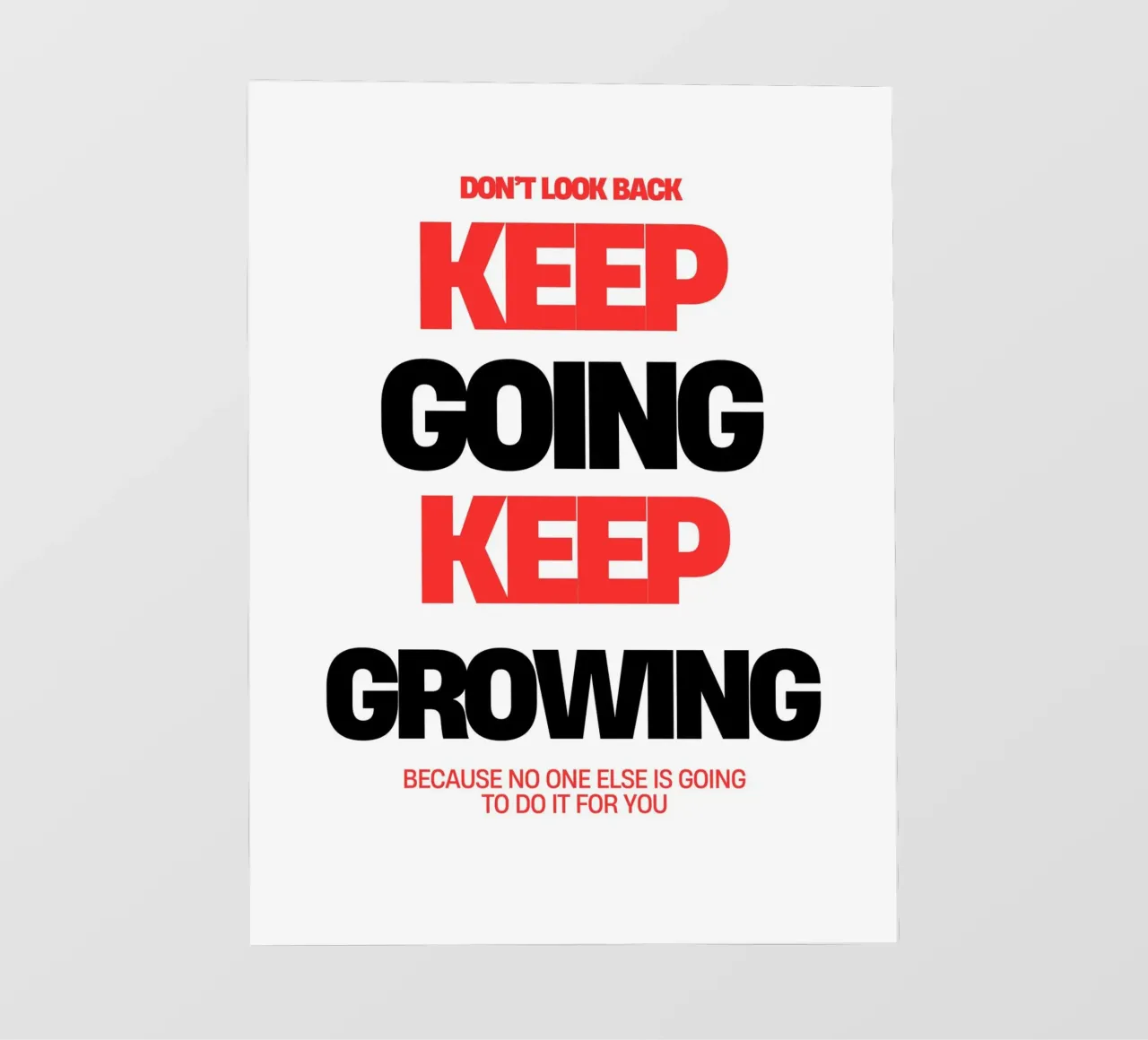 Continuare ad andare avanti, continuare a crescere telo in pvc da inspirational quote