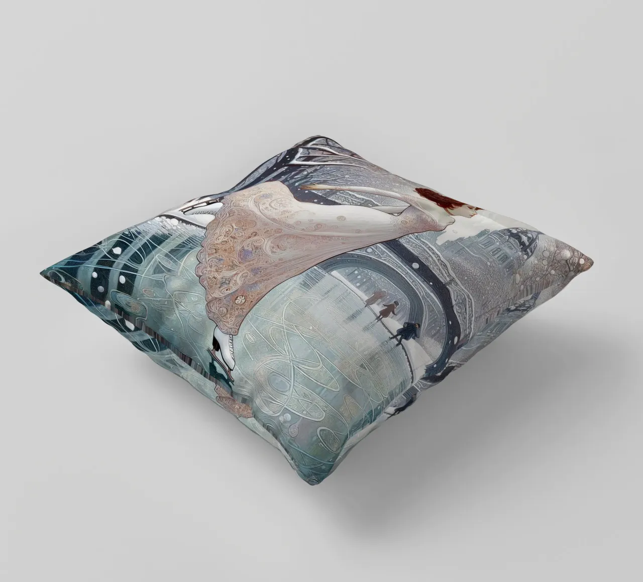 Dancing on Ice cuscino da Art-Nouveau-Dsg