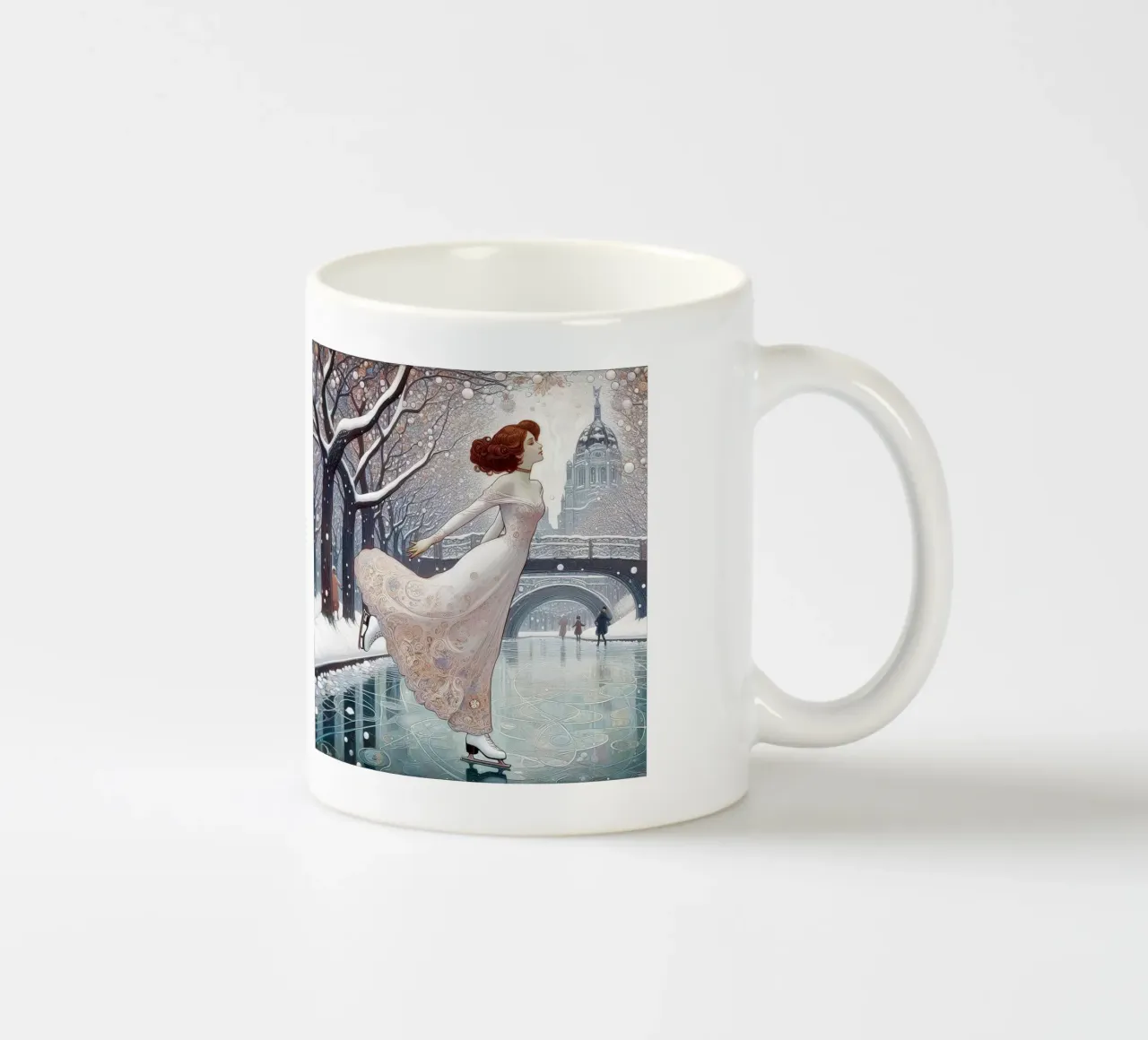Dancing on Ice tazza in ceramica da Art-Nouveau-Dsg