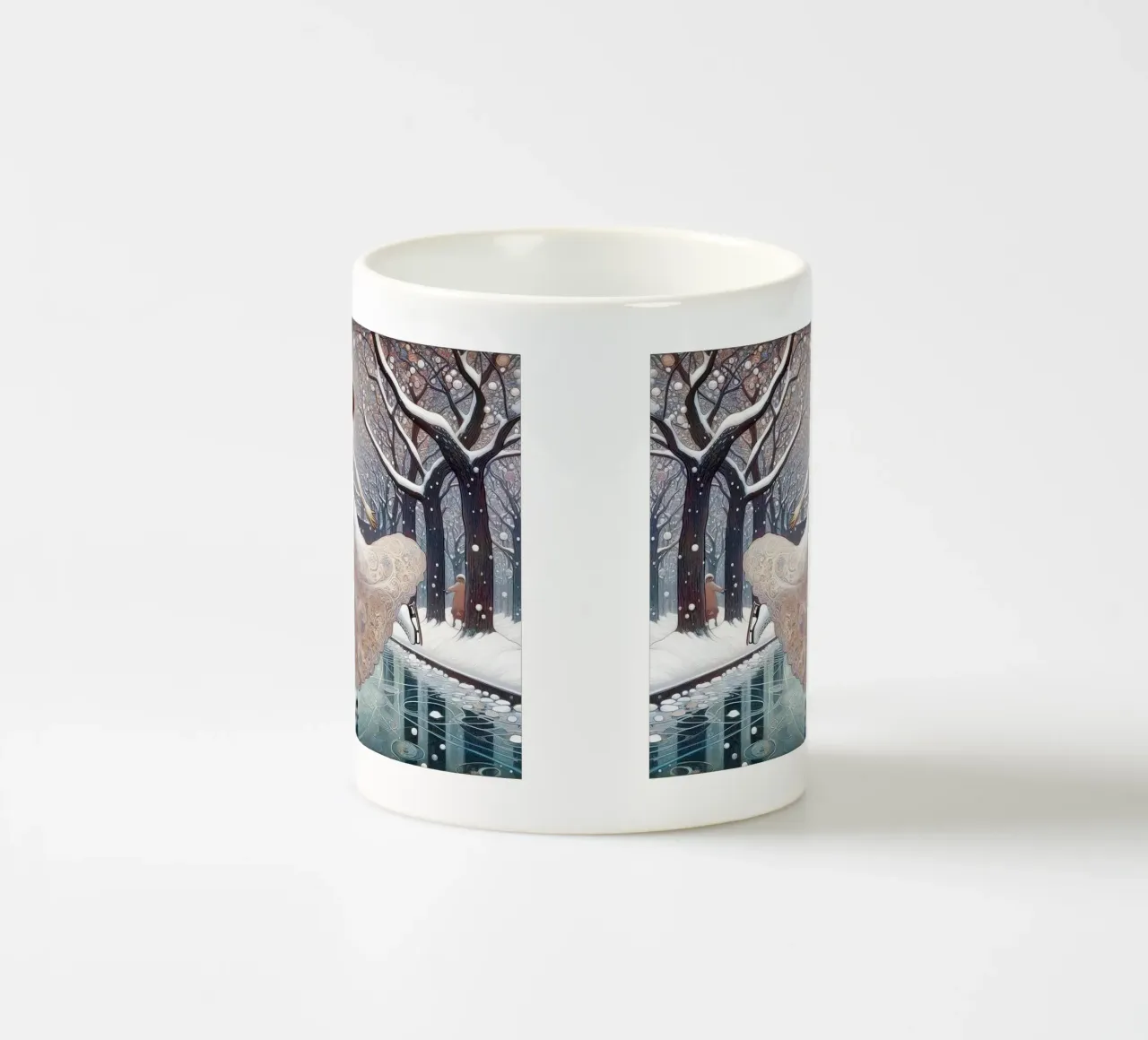 Dancing on Ice tazza in ceramica da Art-Nouveau-Dsg