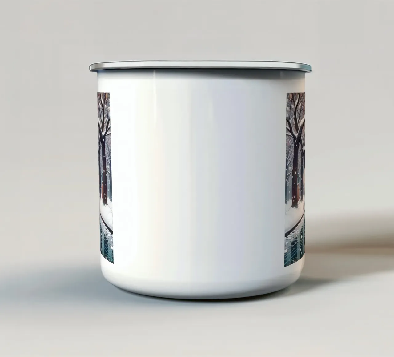 Dancing on Ice tazza in smalto da Art-Nouveau-Dsg