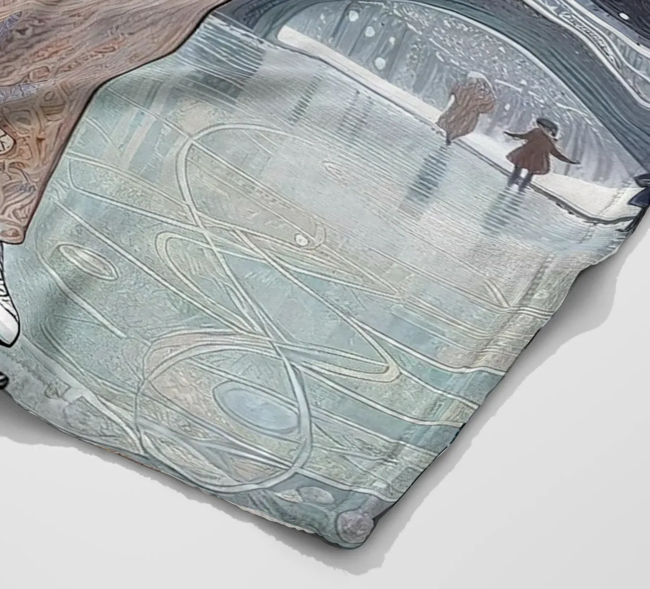 Dancing on Ice coperta in pile da Art-Nouveau-Dsg